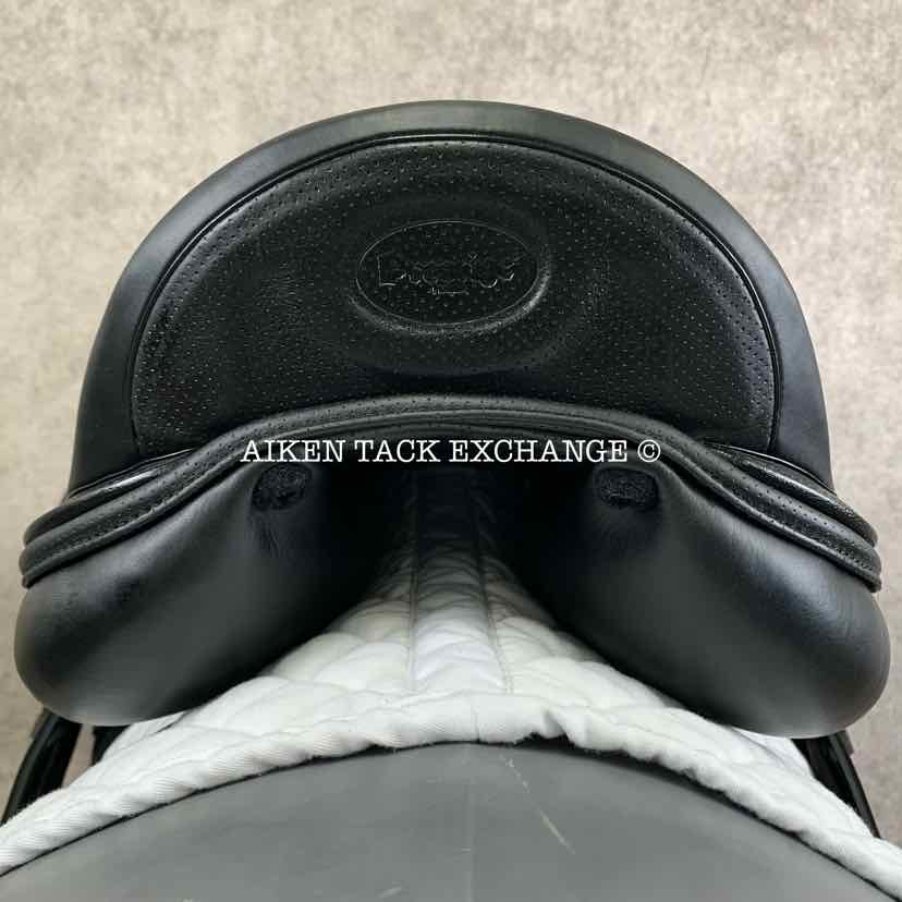 **SOLD** 2019 Prestige X-D1D K Zero Monoflap Dressage Saddle, 17" Seat, Medium Tree, Wool Flocked Panels
