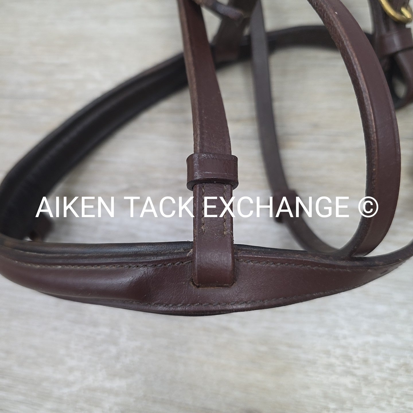 Harmohn Kraft Plain Raised Bridle with Laced Reins, Missing Flash Strap, Brown,