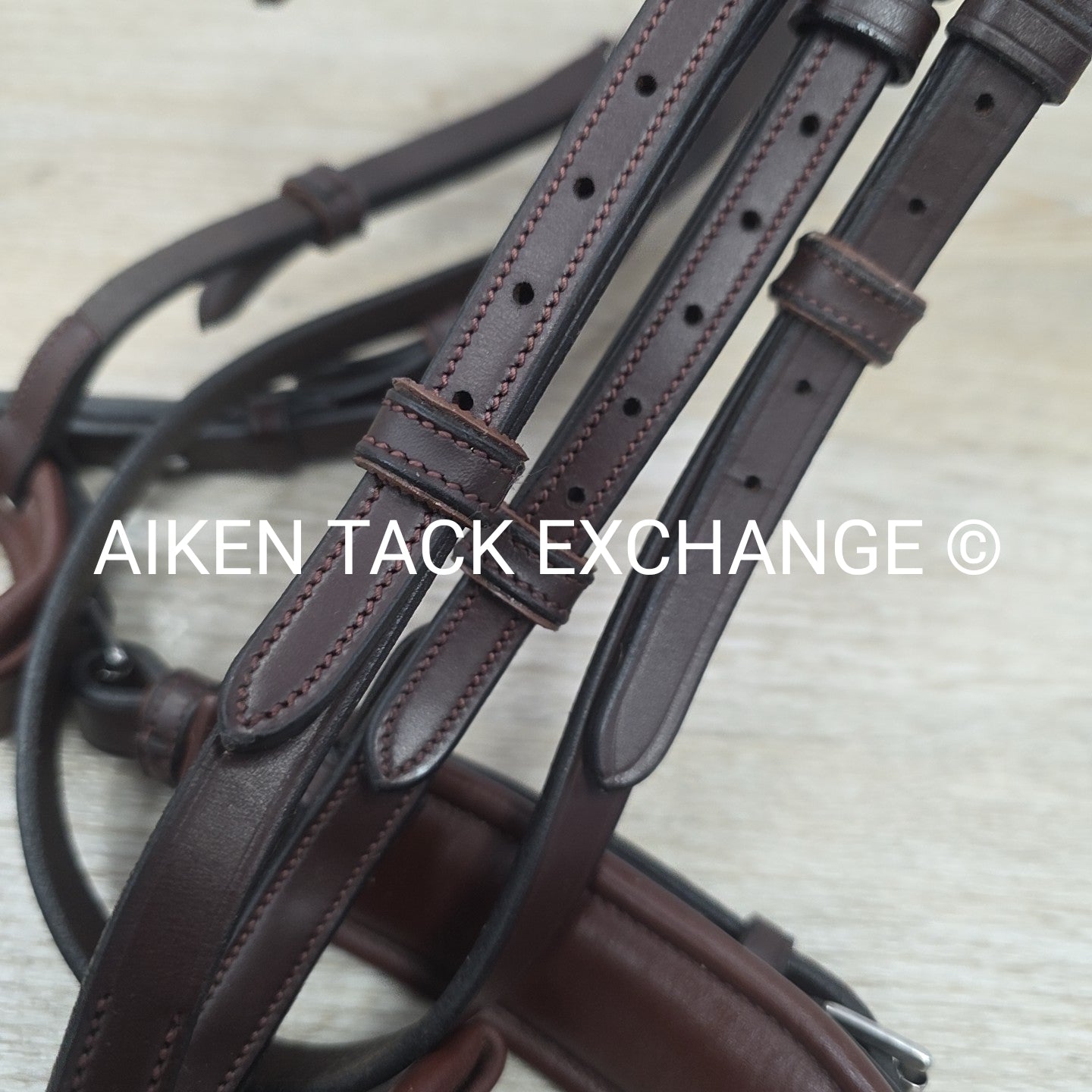 Montar Fair Bridle with Removable Flash, No Reins, Brown, Size Full