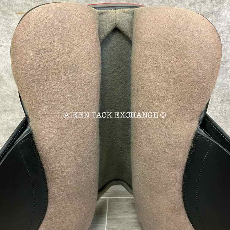 **SOLD** 2017 Black Country Dante Dressage Saddle, 17.5" Seat, Short Flap, Medium Wide Tree, Wool Flocked Serge Panels