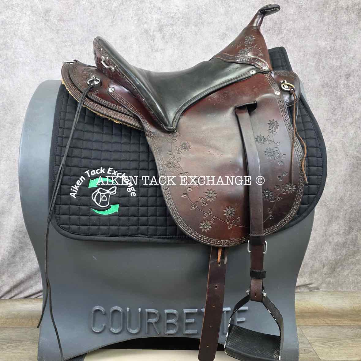Eli Miller Buena Vista Saddle, 19" Seat, Wide Tree - Full QH Bars