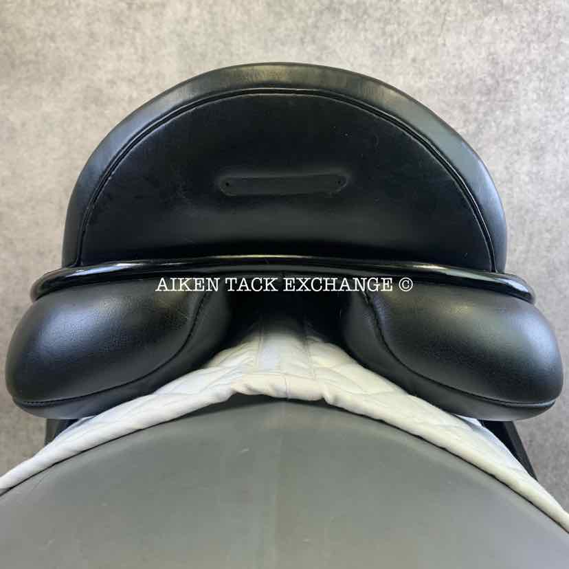 **SOLD** Laser Monoflap Dressage Saddle, 17.5" Seat, Medium Tree, Wool Flocked Panels