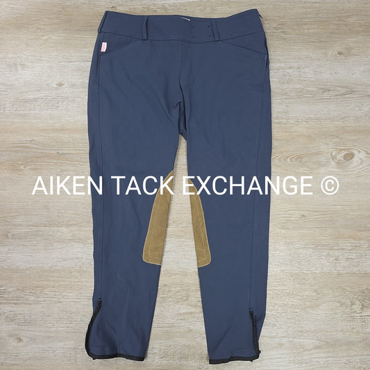 Tailored Sportsman Trophy Hunter Knee Patch Breeches in French Blue, Women's 32