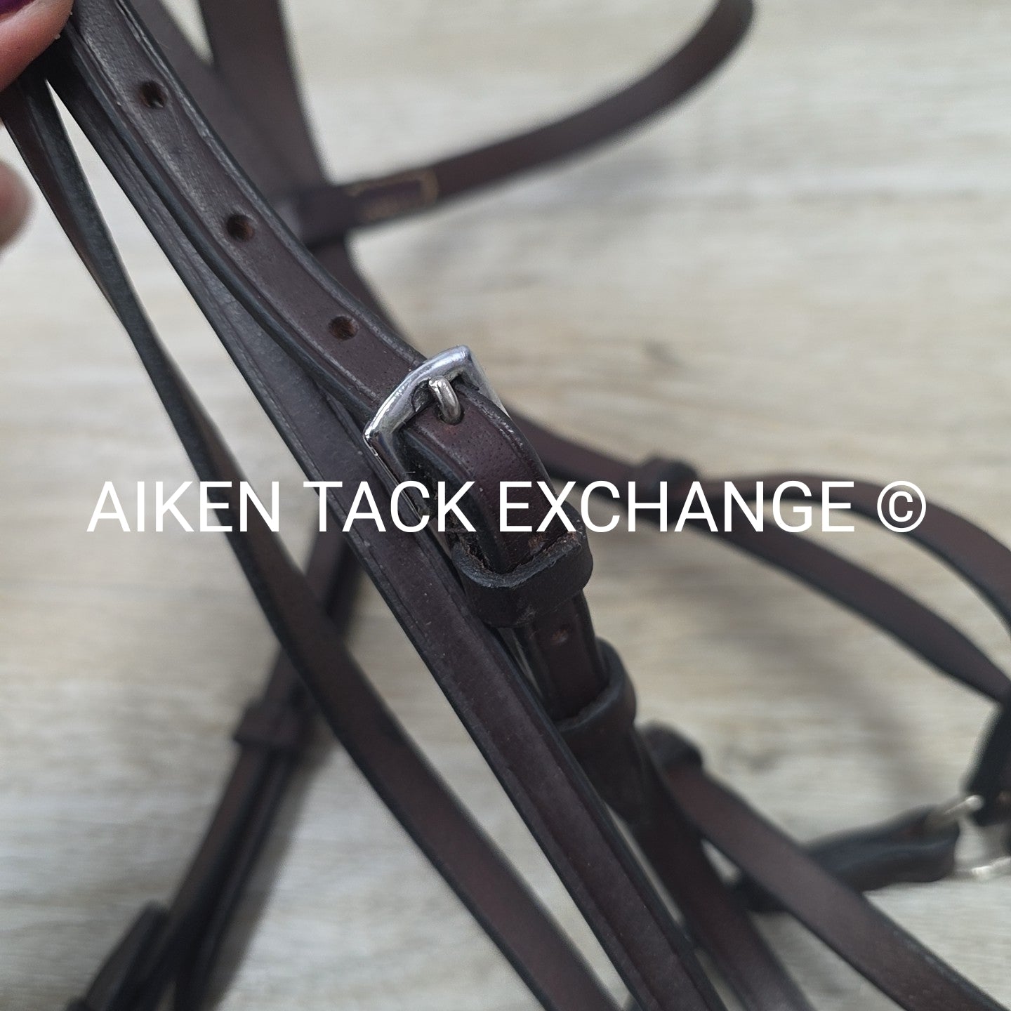 Plain Bridle with Drop Noseband, No Reins, Brown, Size Cob