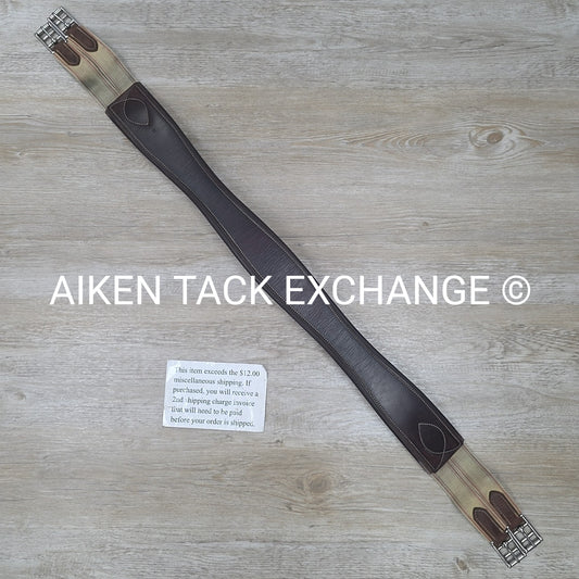 SmartPak Classic Hunter Girth with Double End Elastic, Brown, 48"