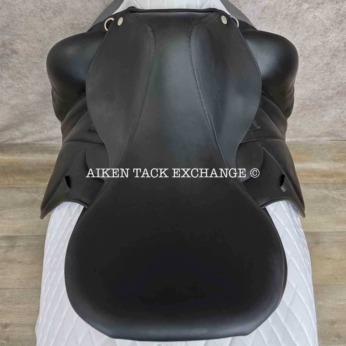 2008 Devoucoux Makila Monoflap Dressage Saddle, 18" Seat, 3A Flap, Medium Wide Tree, D3D Panels, Full Buffalo Leather