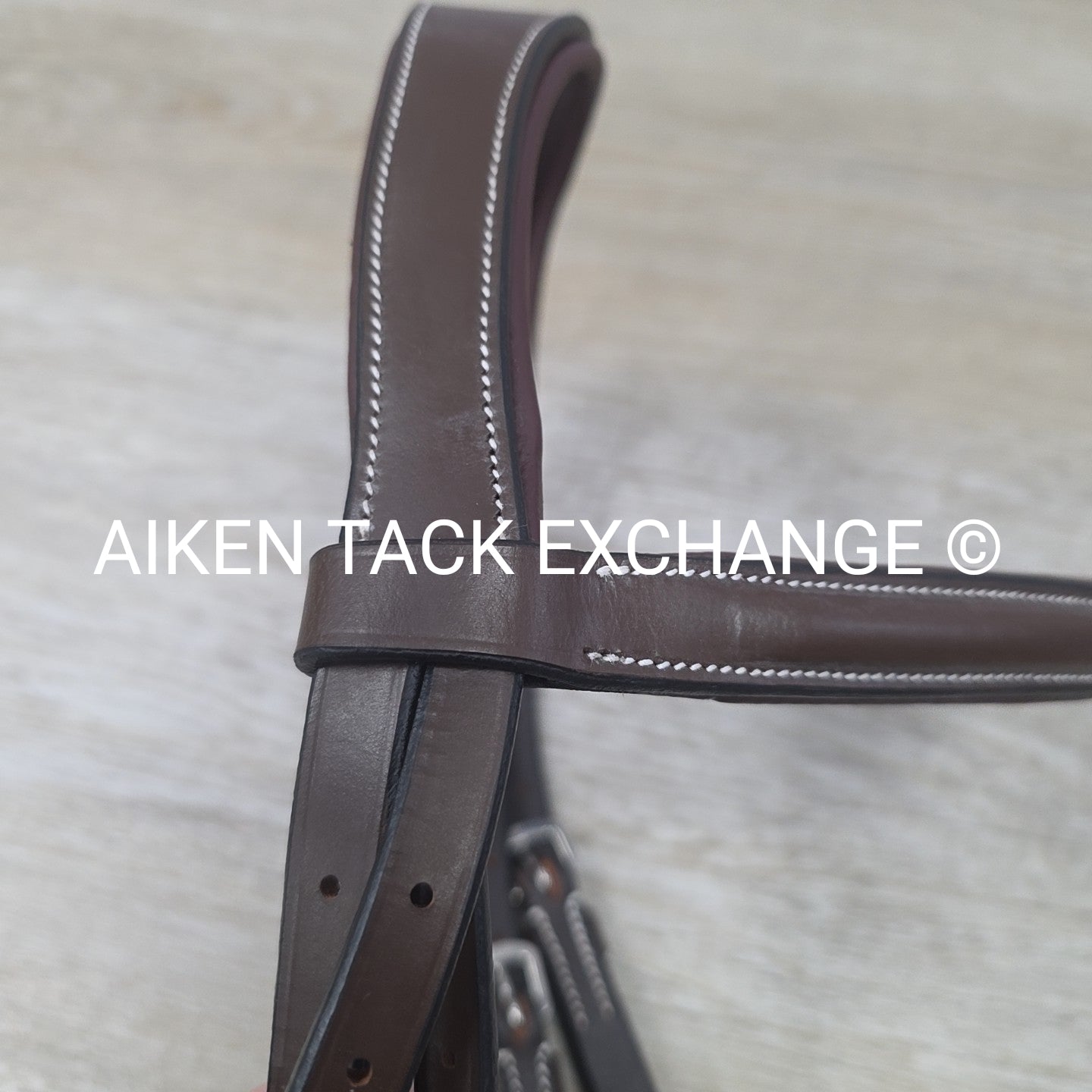 HDR Pro Mono Crown Fancy Stitch Padded Bridle with Reins, Brown, Size Pony