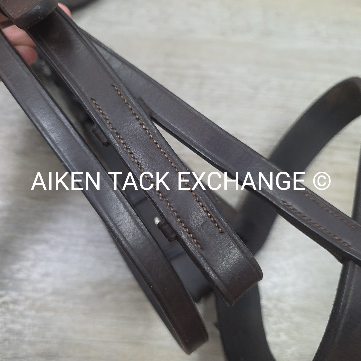 Bobby's English Tack Heavy Duty Flat Hunt Bridle, No Reins, Brown, Size Cob
