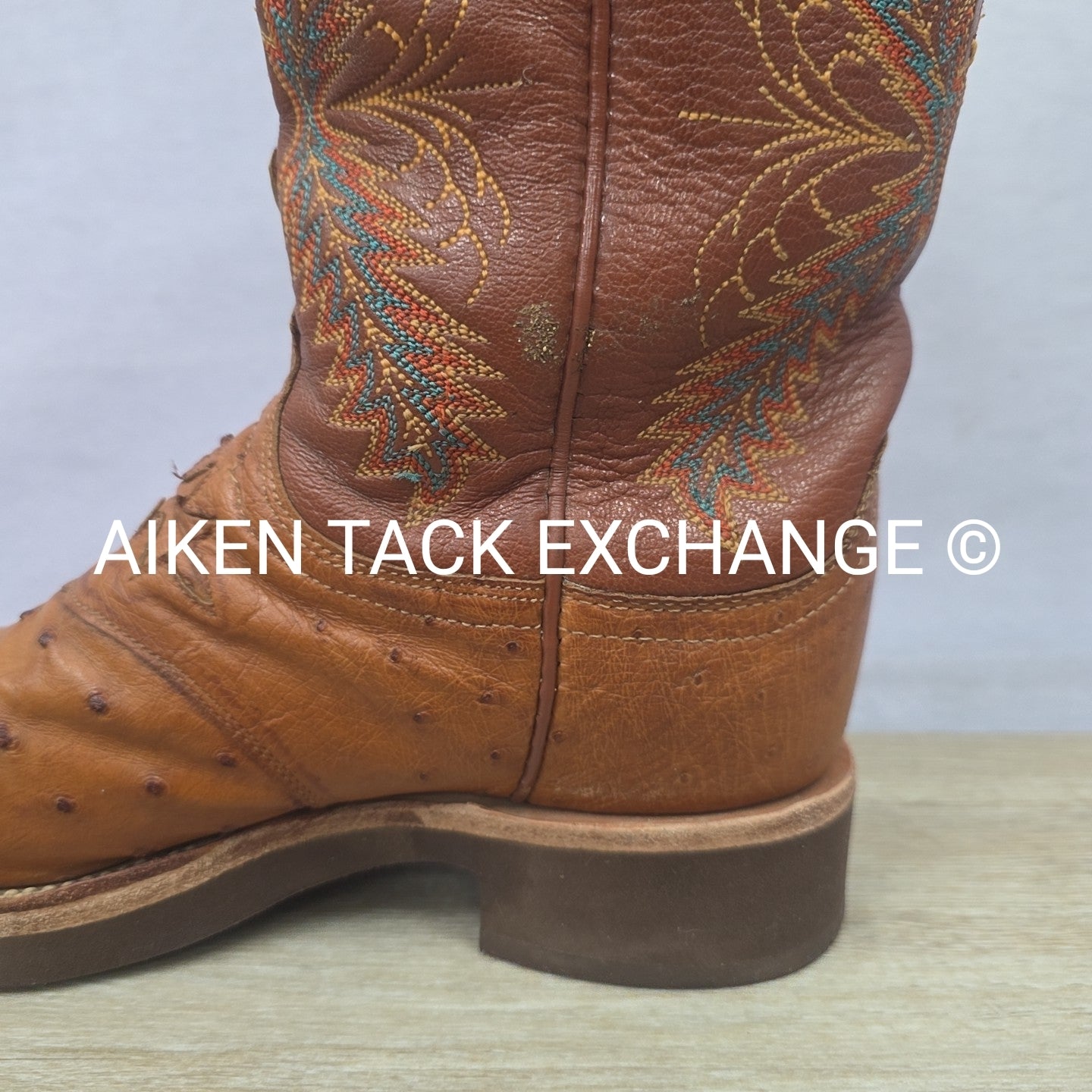 Lucchese 2000 Ostrich Boots, Size 6.5