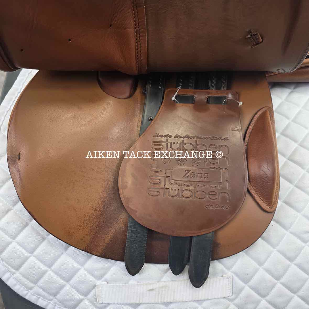 2012 Stubben Zaria Deluxe Jump Saddle, 17.5" Seat with Biomex, 30cm Tree - MW, Foam Panels
