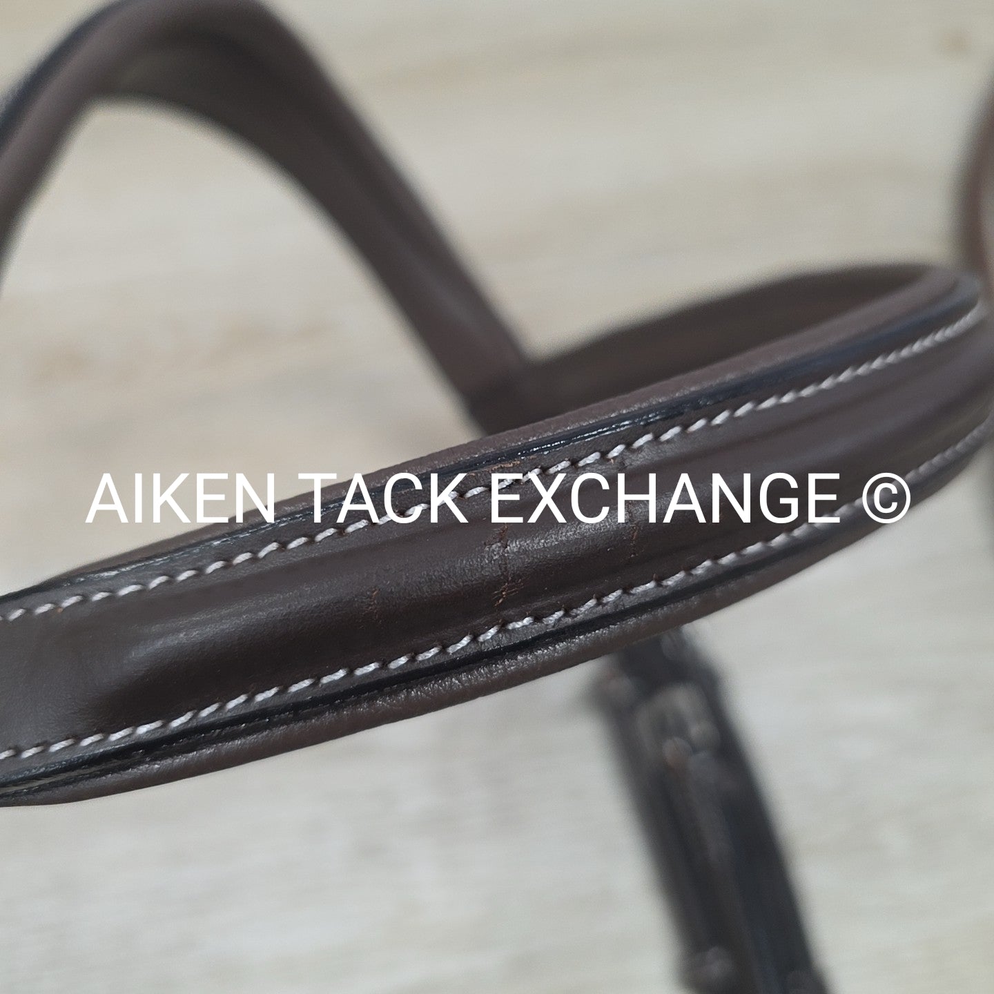 HDR Pro Mono Crown Raised Figure 8 Bridle with Rubber Reins, Havana, Oversize