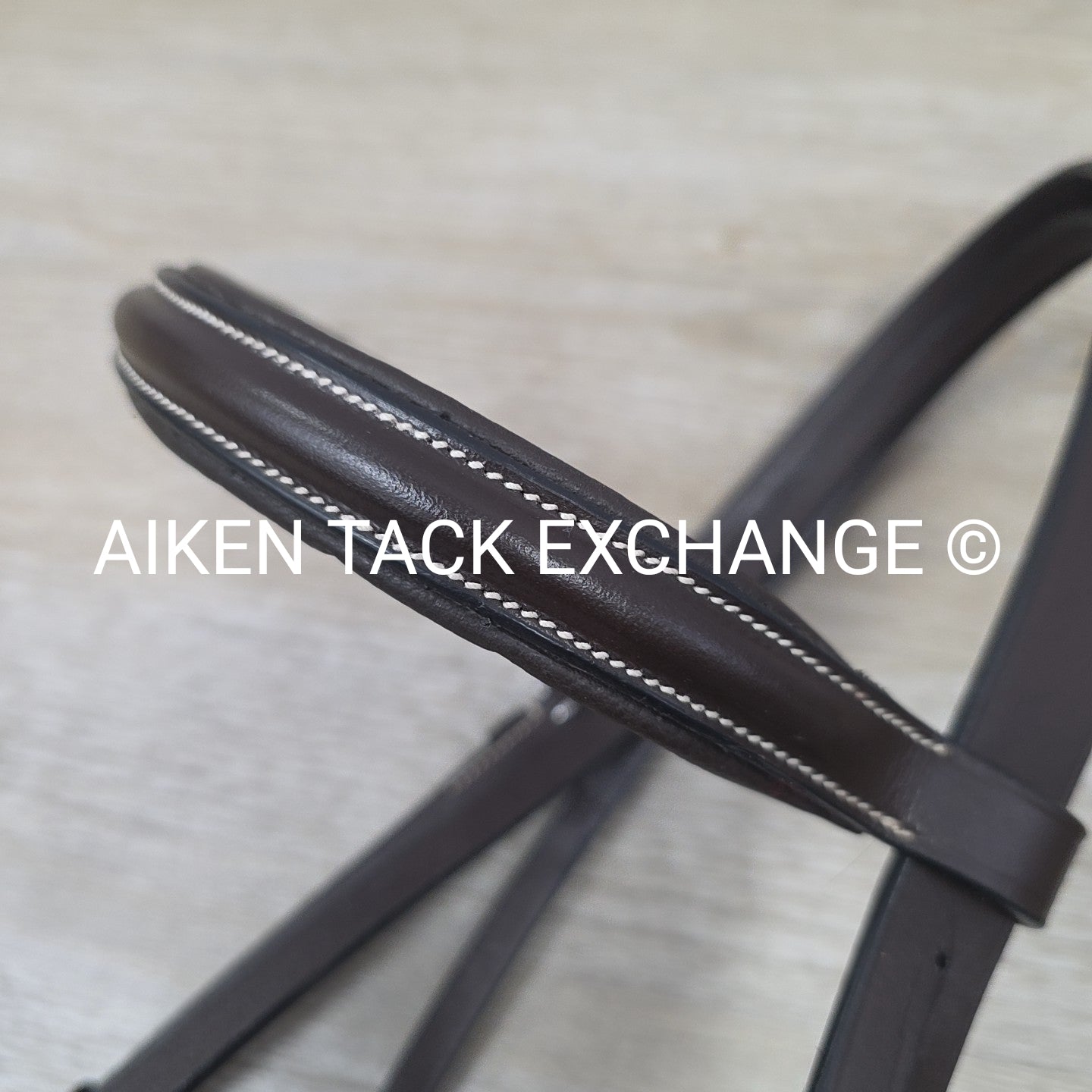 Pinnacle Padded Plain Raised Bridle with Laced Reins, Brown, Size Full