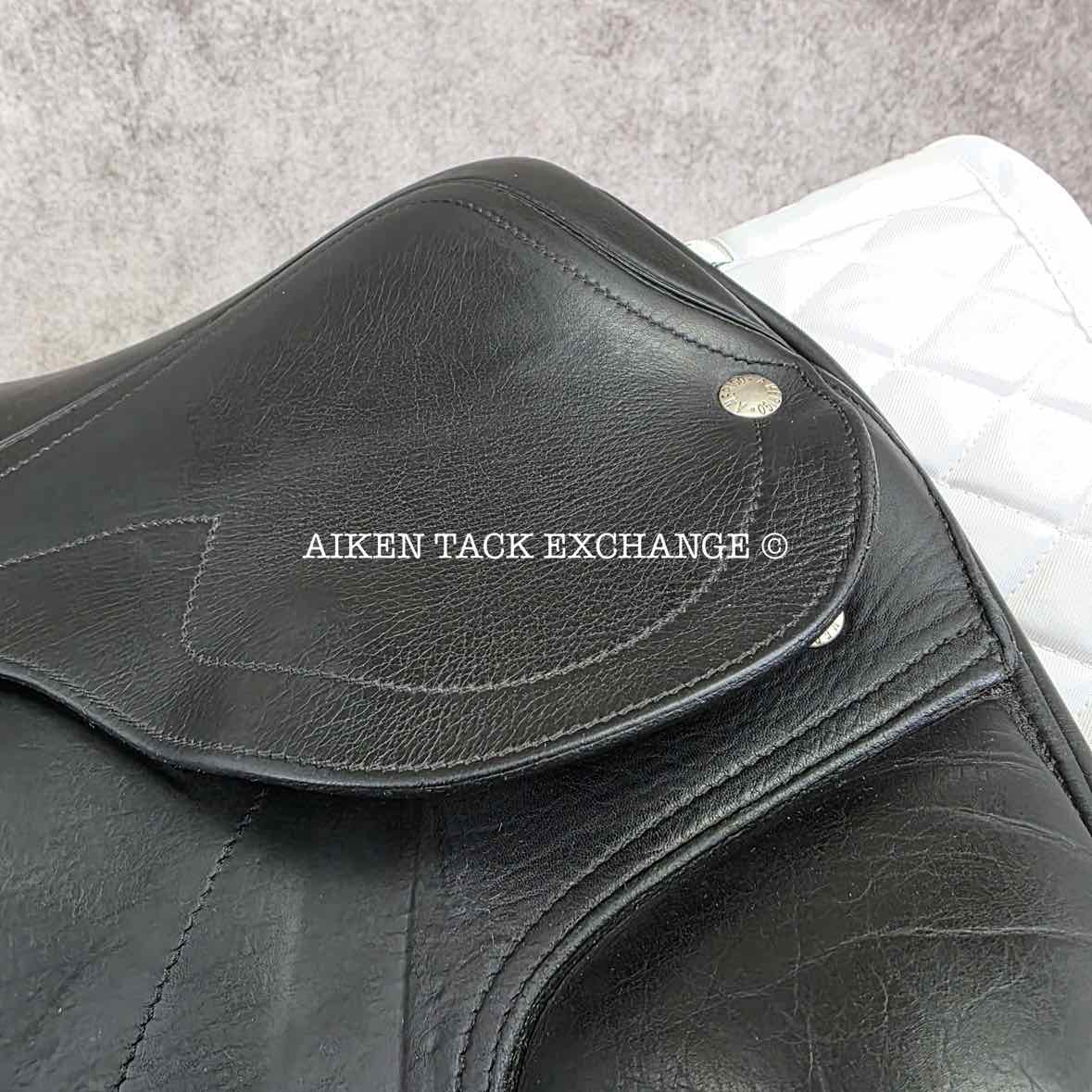**SOLD** 2009 Amerigo Pinerolo Classic Dressage Saddle, 17.5" Seat, Medium Wide Tree, Wool Flocked Panels