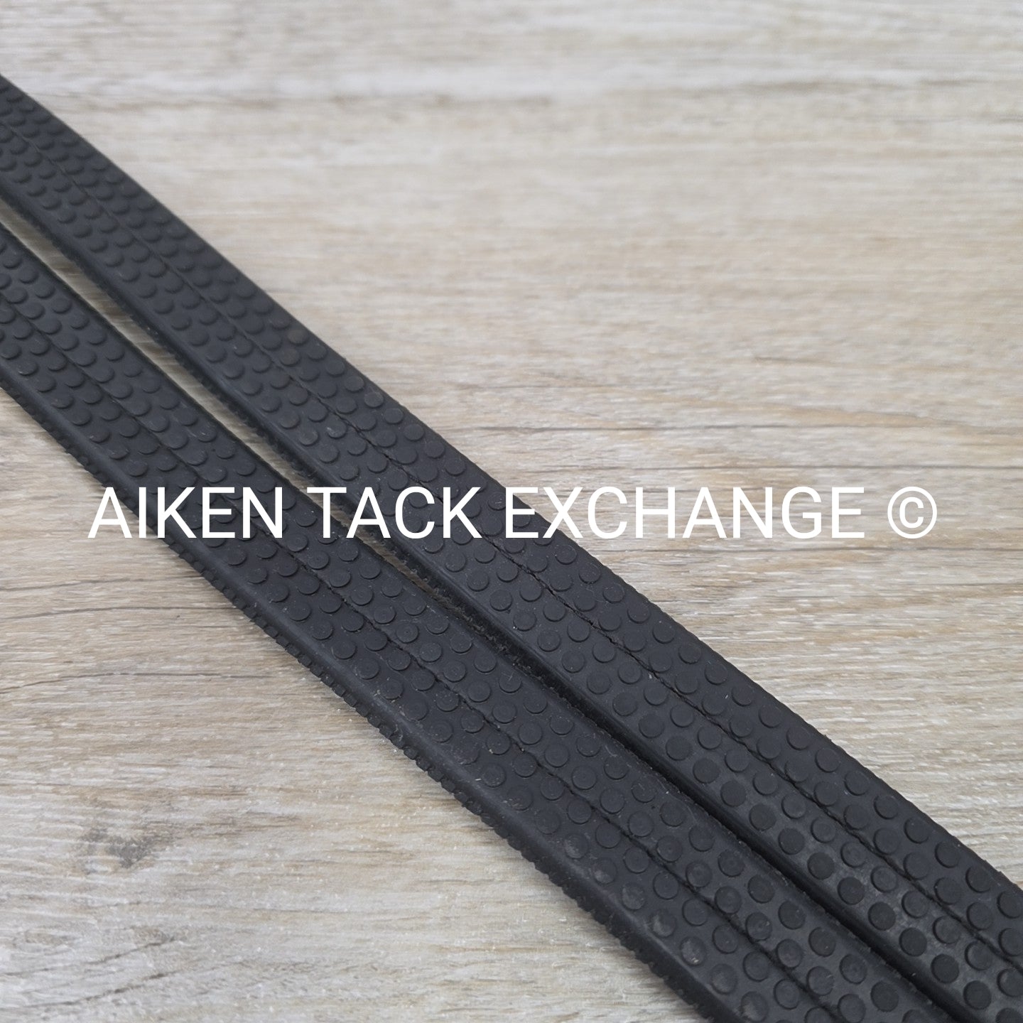 KL Select Black Oak Rubber Reins, Black, 54"