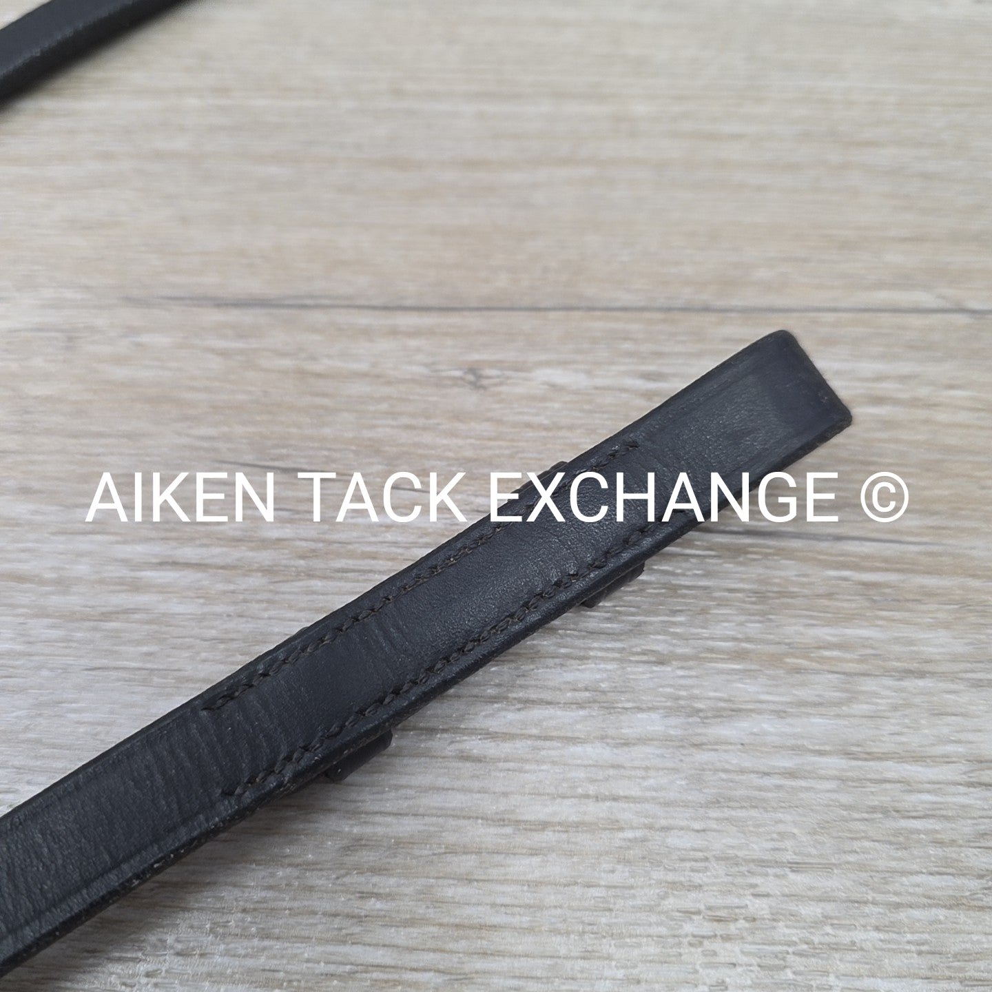Leather Reins with Hand Stops, Black, Size Full