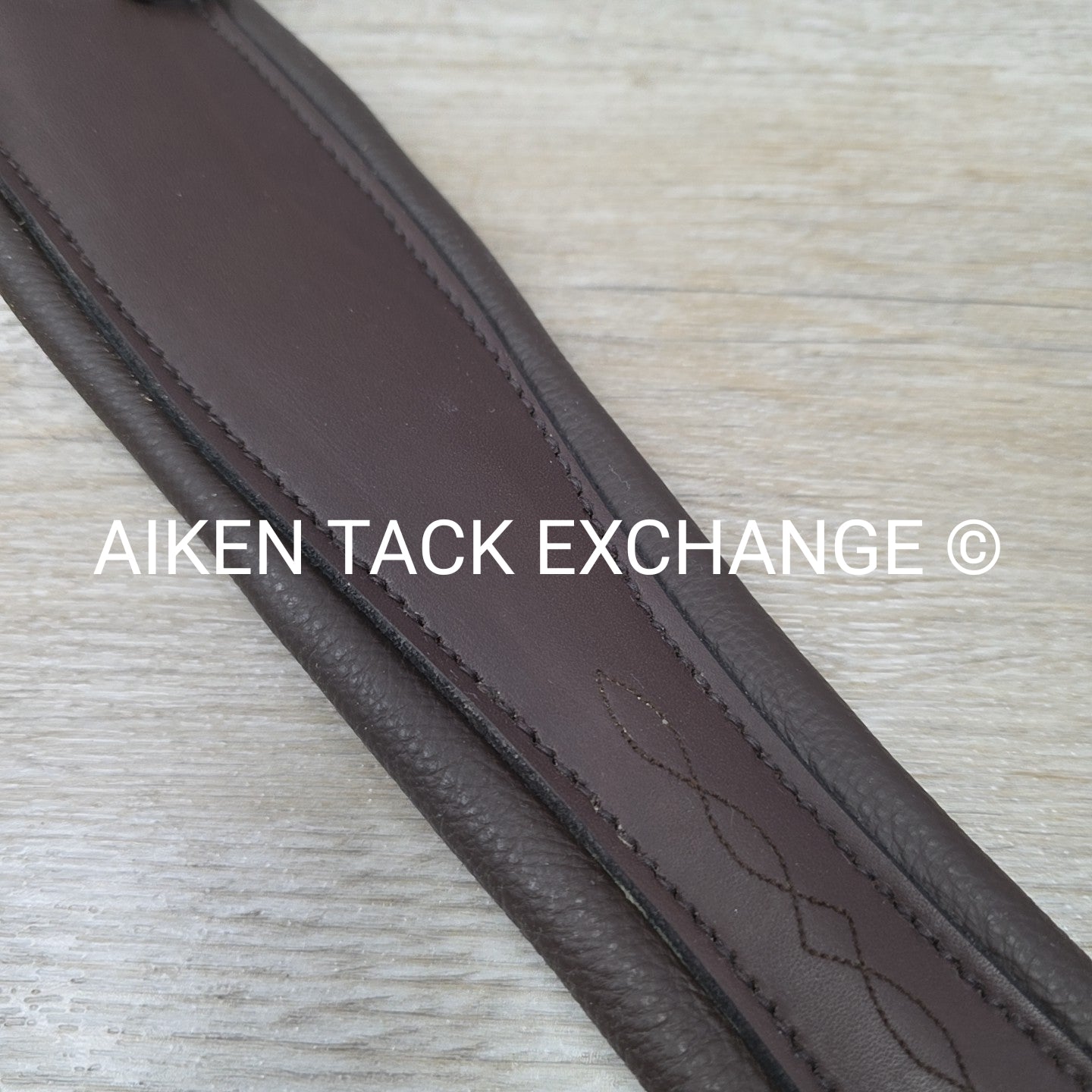 Stubben Leather Girth with Double End Elastic, Brown, 60" (150 cm)
