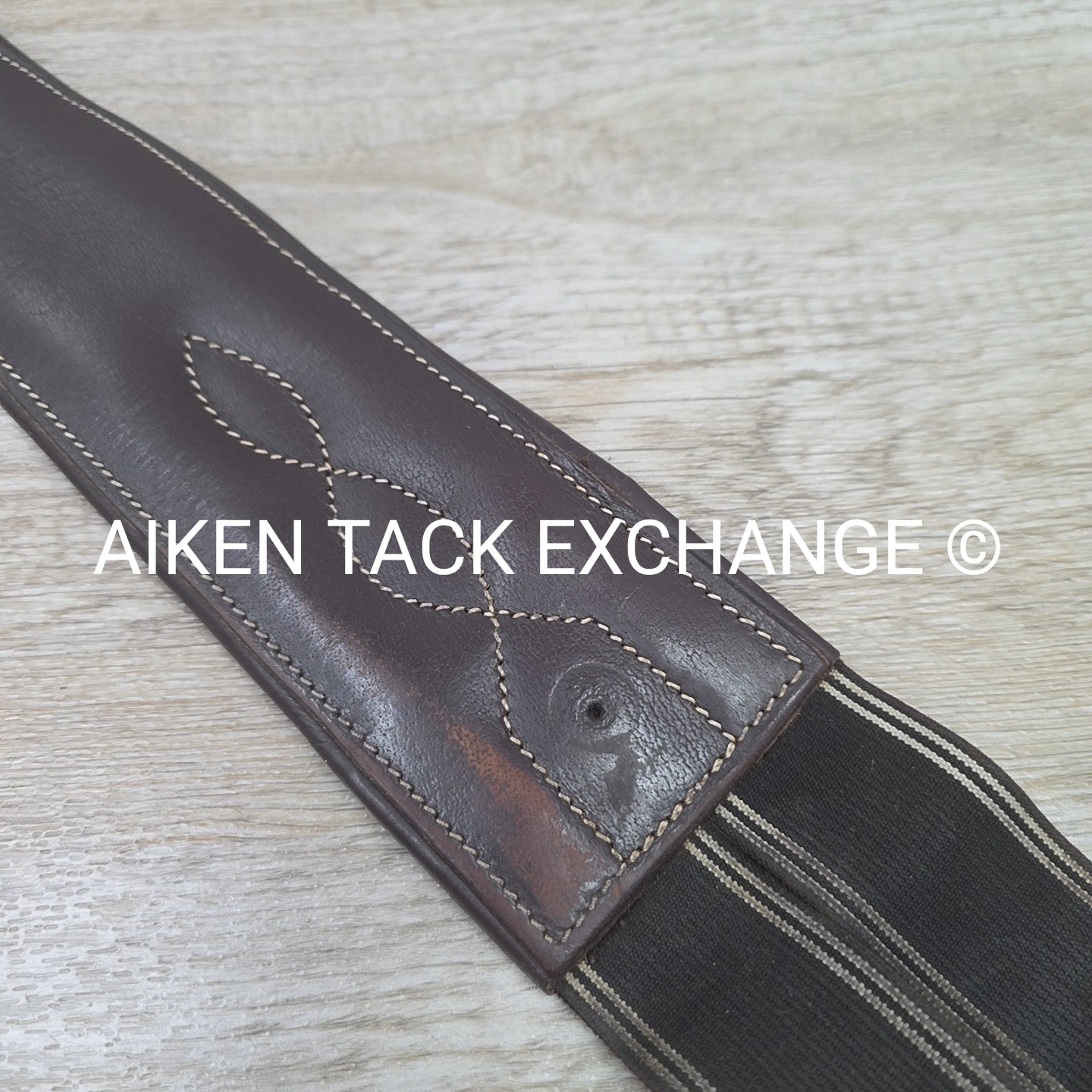 Contour Double End Elastic Girth, Brown, 52"