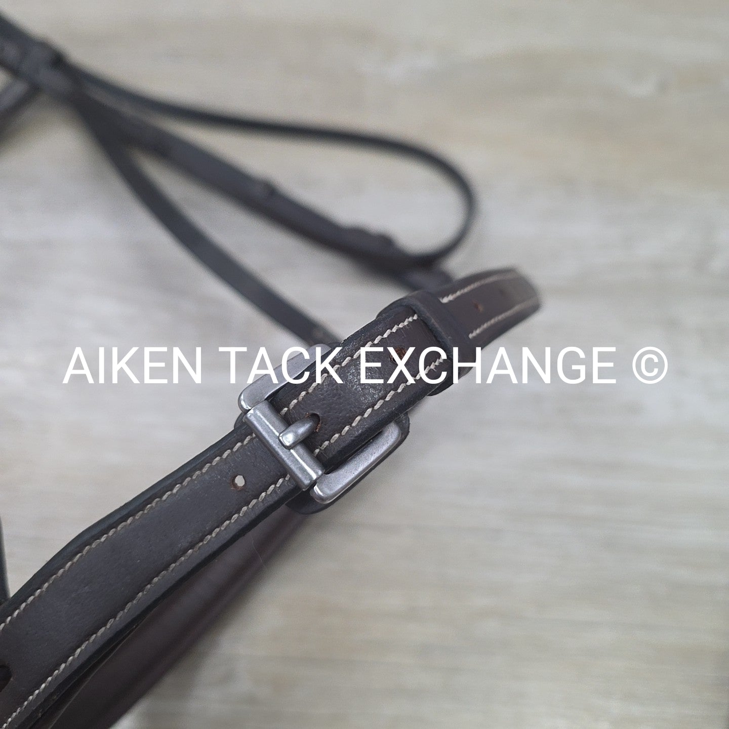 Fancy Stitched Bridle with Matching Reins, Brown, Oversize