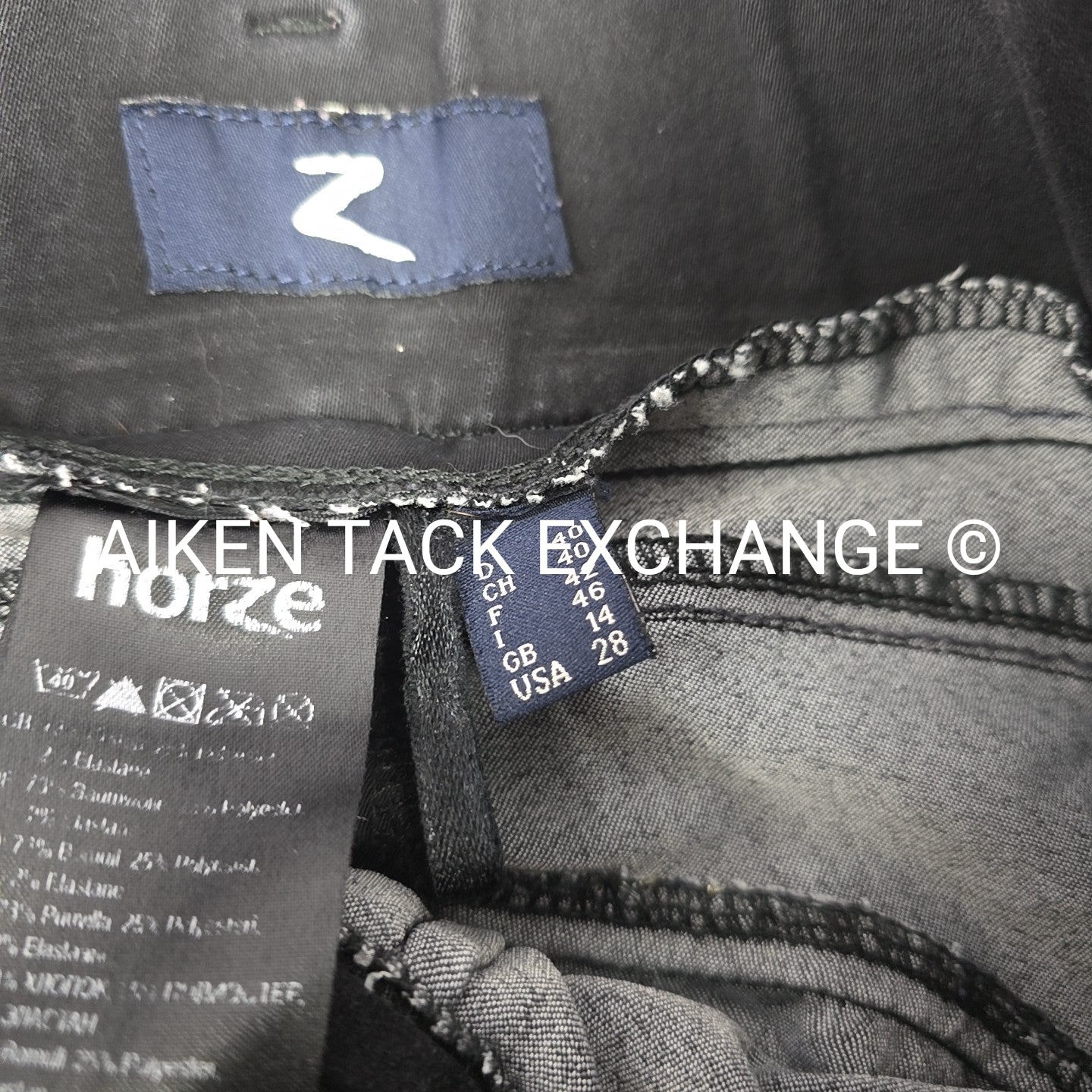 Horze Daniela Silicone Grip Full Seat Breeches, Size 28