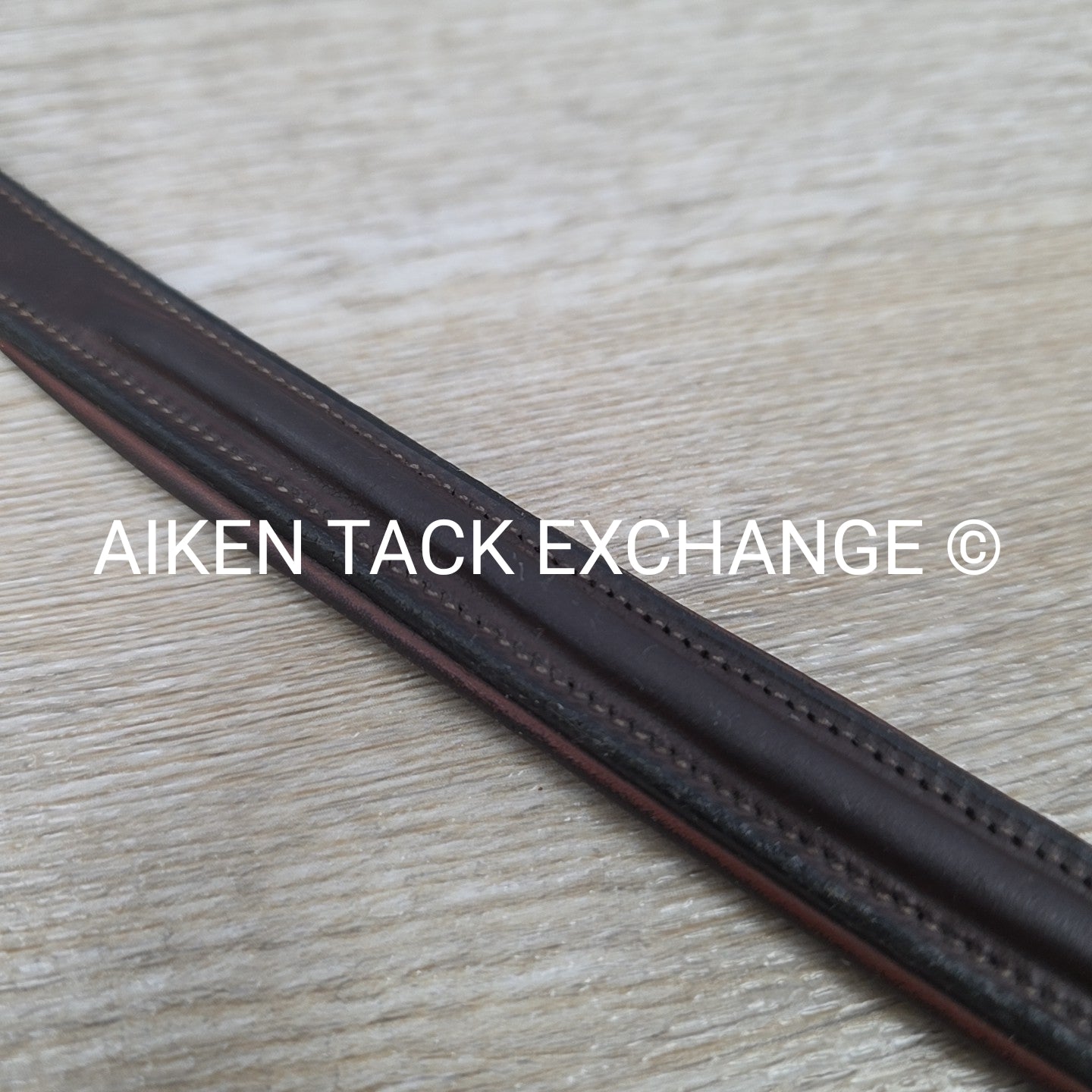 Padded Plain Raised Browband, Brown, 15"