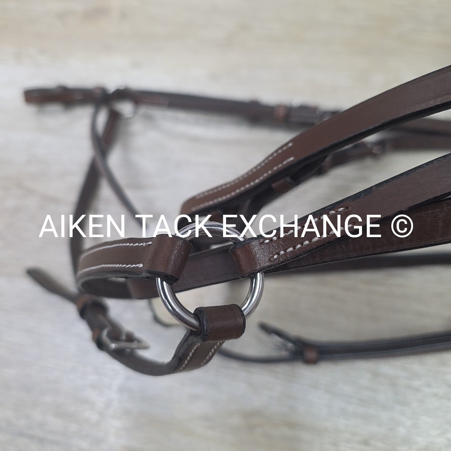 HDR Pro Mono Crown Figure 8 Bridle with Rubber Reins, Australian Nut, Oversize