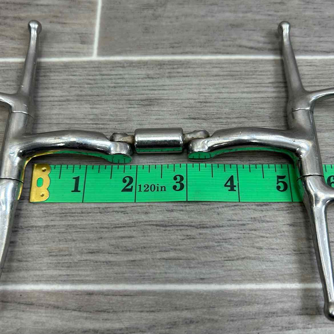 Double Joint Hinged Full Cheek Bit with Hooks 5"