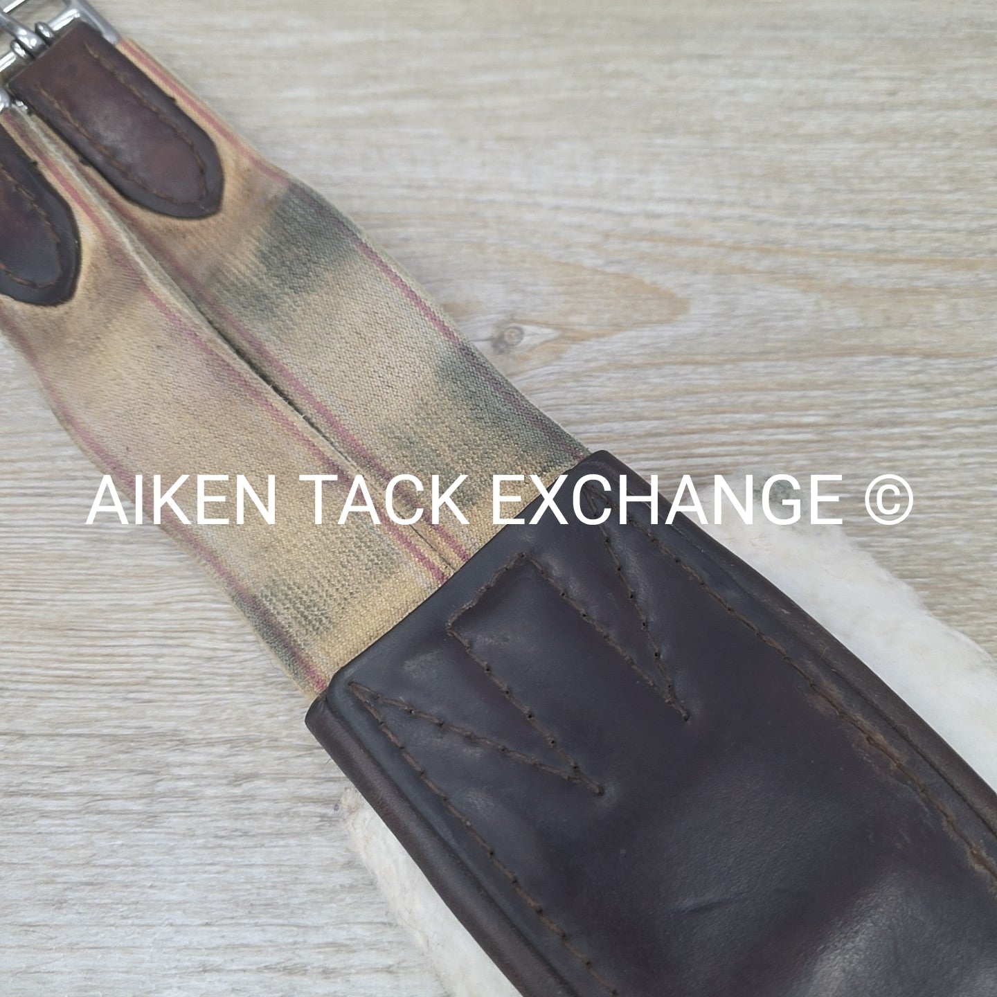 Edgewood Girth with Velcro Fleece & Double End Elastic, Brown, 56"