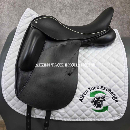 2022 Custom Saddlery Icon Coda Monoflap Dressage Saddle, 17" Seat, Adjustable Tree, Wool Flocked Panels