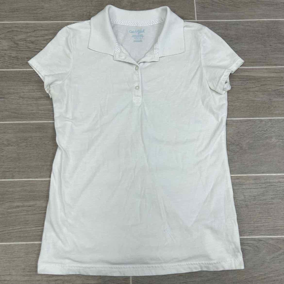 Cat & Jack Short Sleeve Polo Top, Size Large