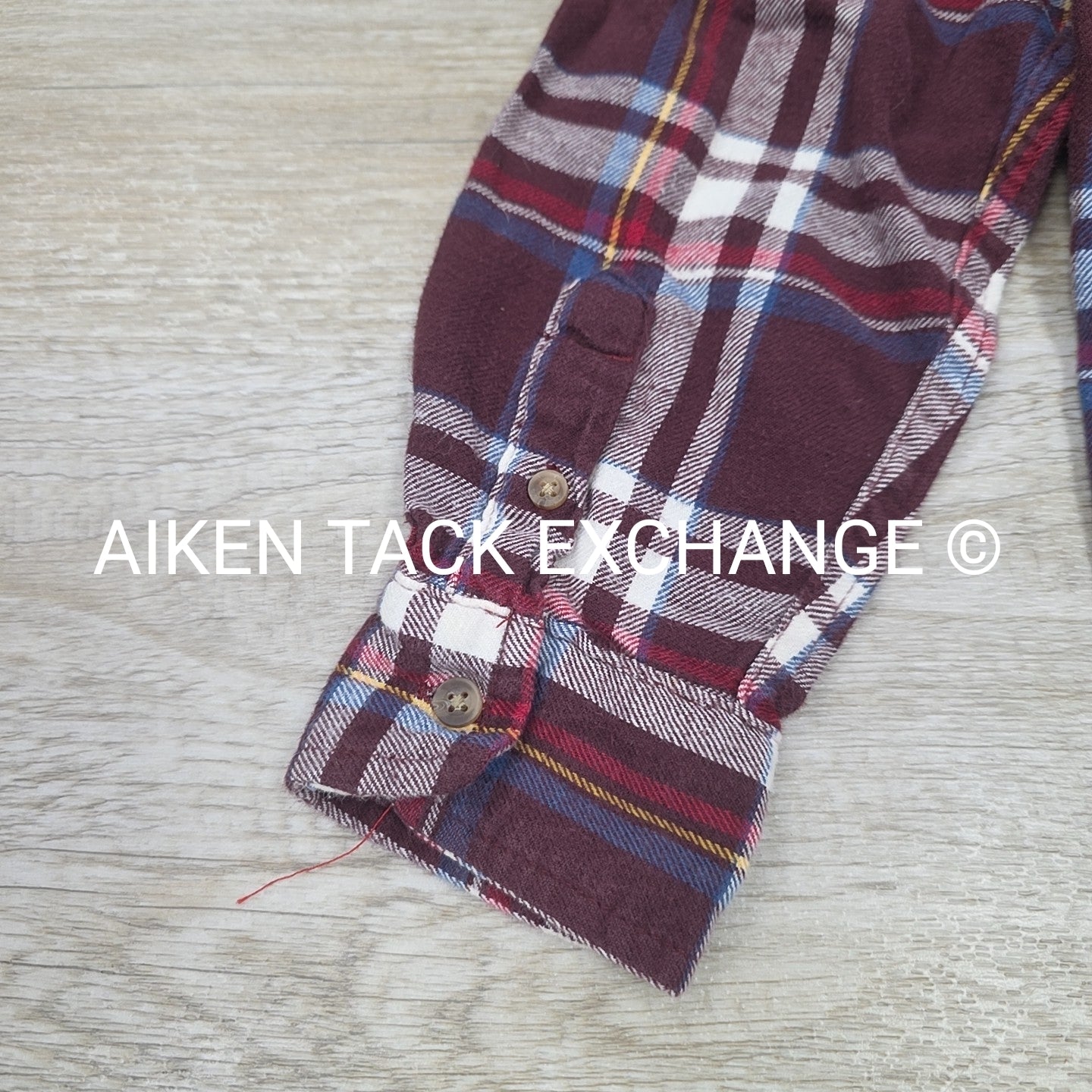 Children's Place Boys Flannel Long Sleeve Button Down Top, Size Medium