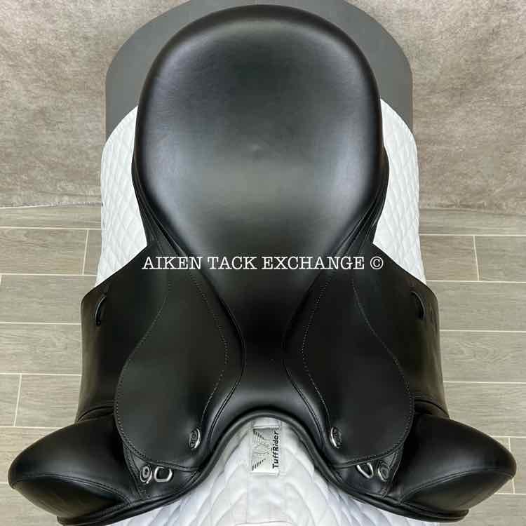 2022 Prestige X-D2 K Zero Dressage Saddle, 17" Seat, Medium Tree, Wool Flocked Pony Panels with Shoulder Relief