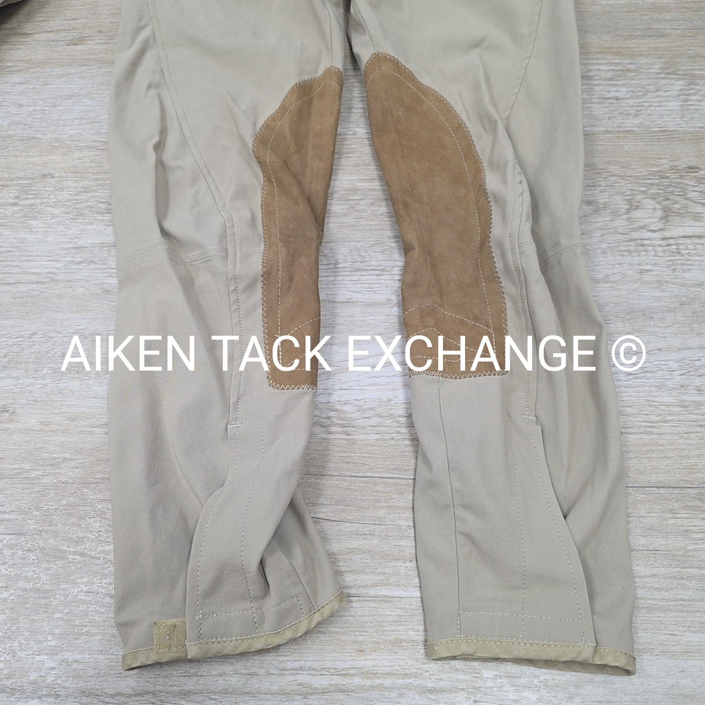 BARGAIN BUNDLE: 3 Pairs Tailored Sportsman Side Zip Knee Patch Breeches, Size 32