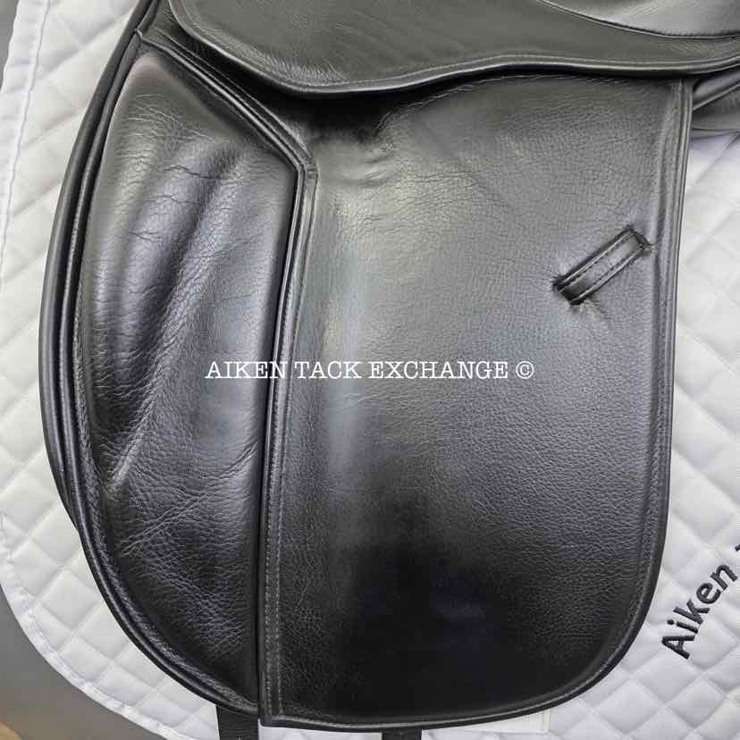 **SOLD** Heritage Bespoke Saddlery "The Oneness" Monoflap Dressage Saddle, 16.5" Seat, Wide Tree, Wool Flocked Panels