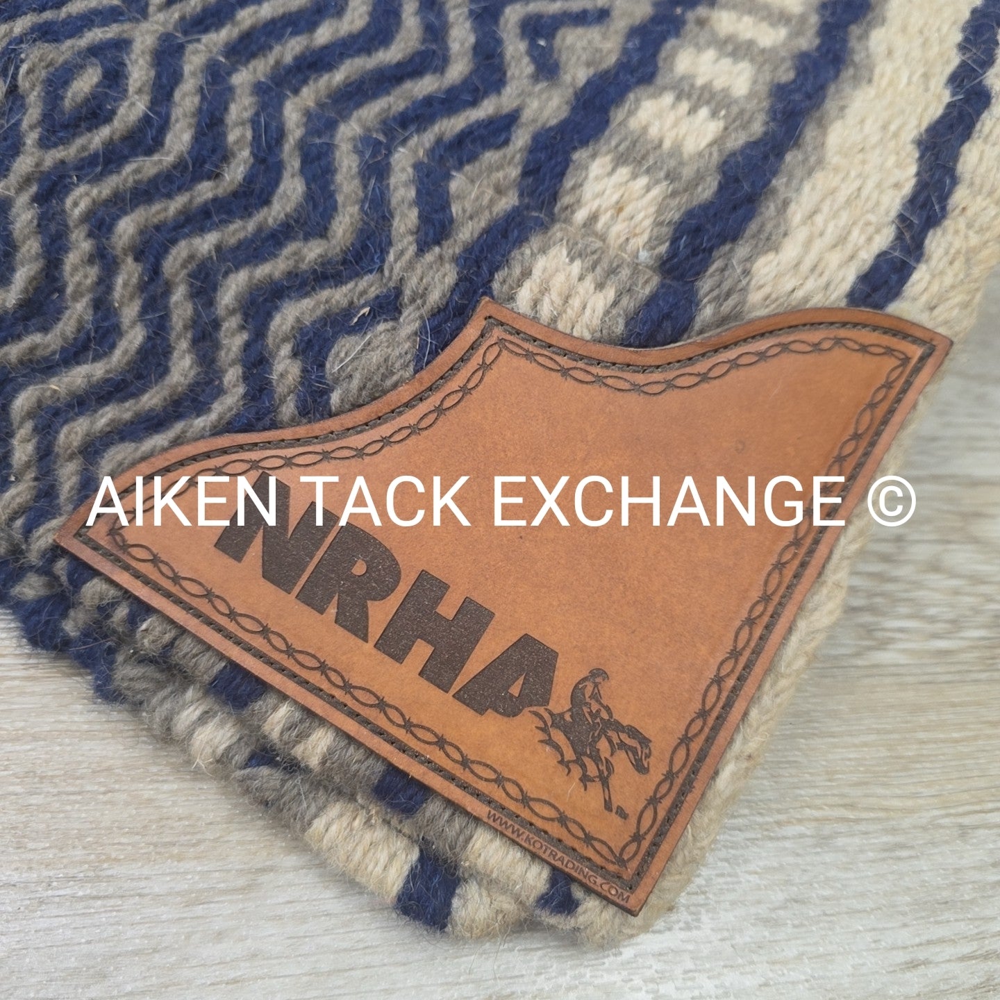 KO Trading Western Saddle Pad w/ Sheepskin, NRHA logo