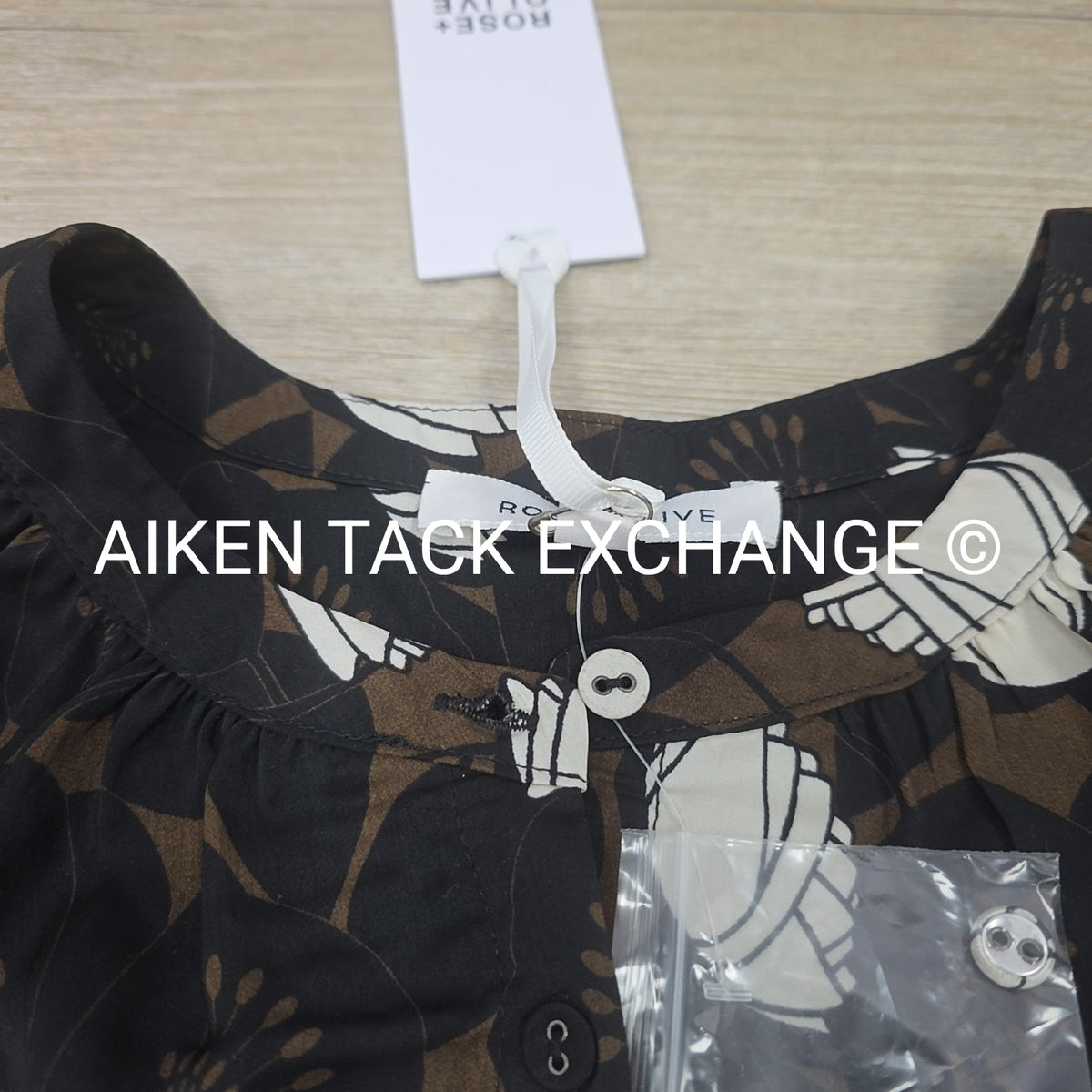 Rose & Olive Top, Size Small