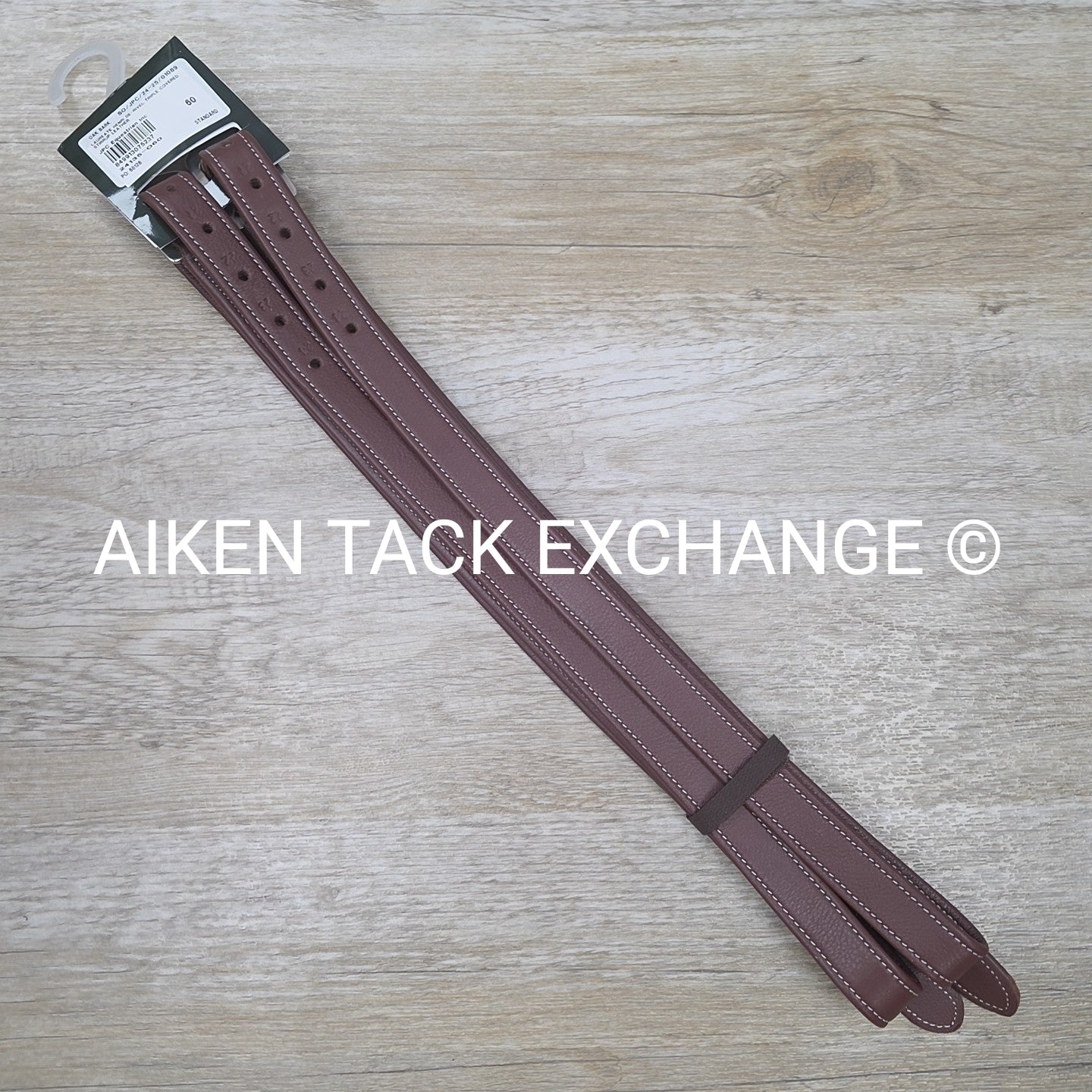 HDR Laureate Triple Covered Stirrup Leathers with Flat Buckles, Oakbark, 60"