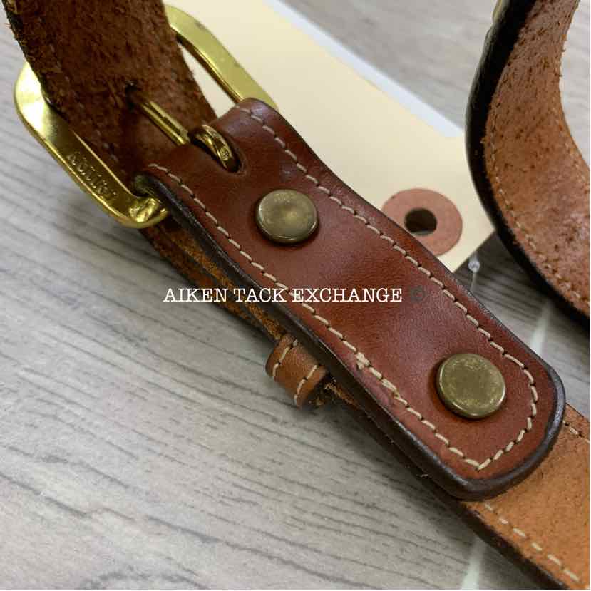 Tory Leather Clincher Brass Buckle Belt, Size 26