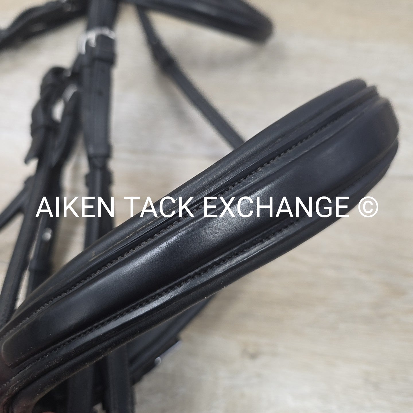 Panna Cavallo Double Weymouth Bridle with Both Reins, Black, Size Full