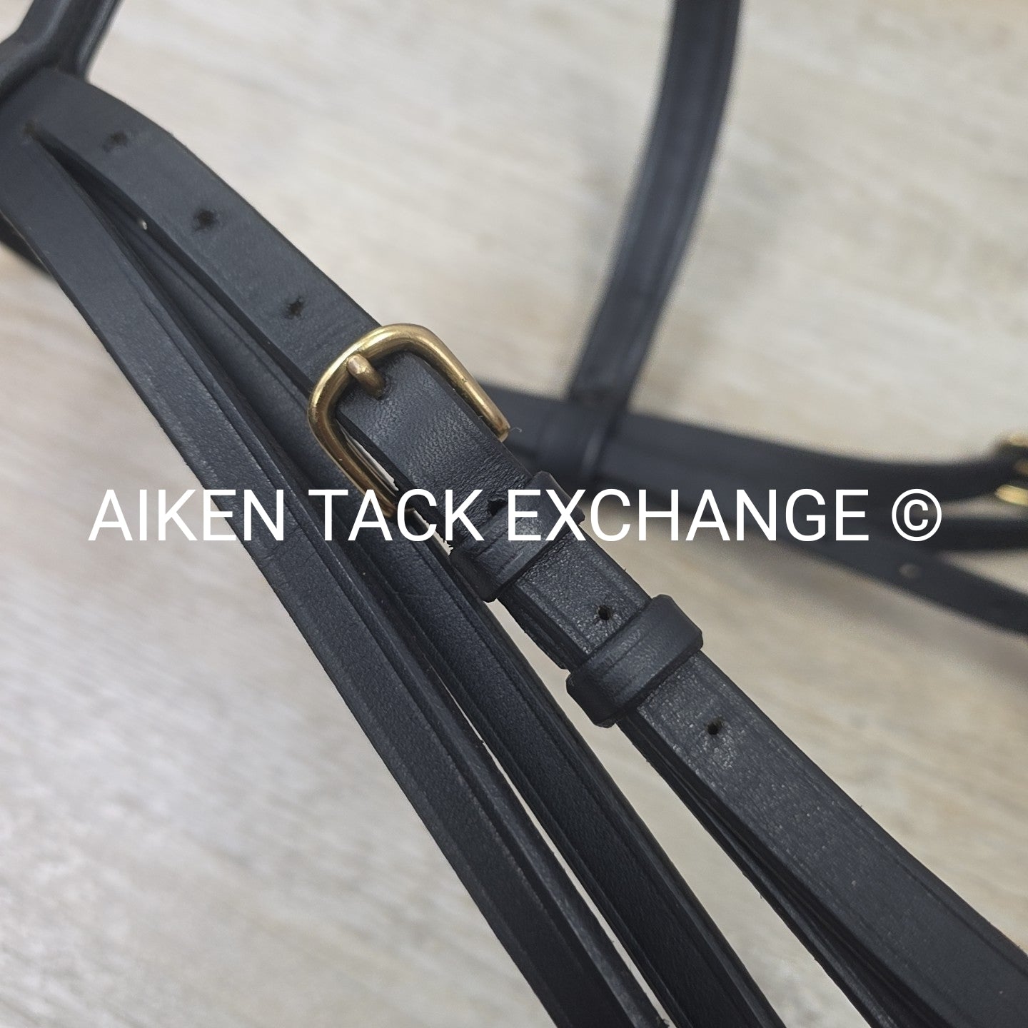 Arc De Triomphe Plain Raised Flash Bridle, No Reins, Black, Oversize