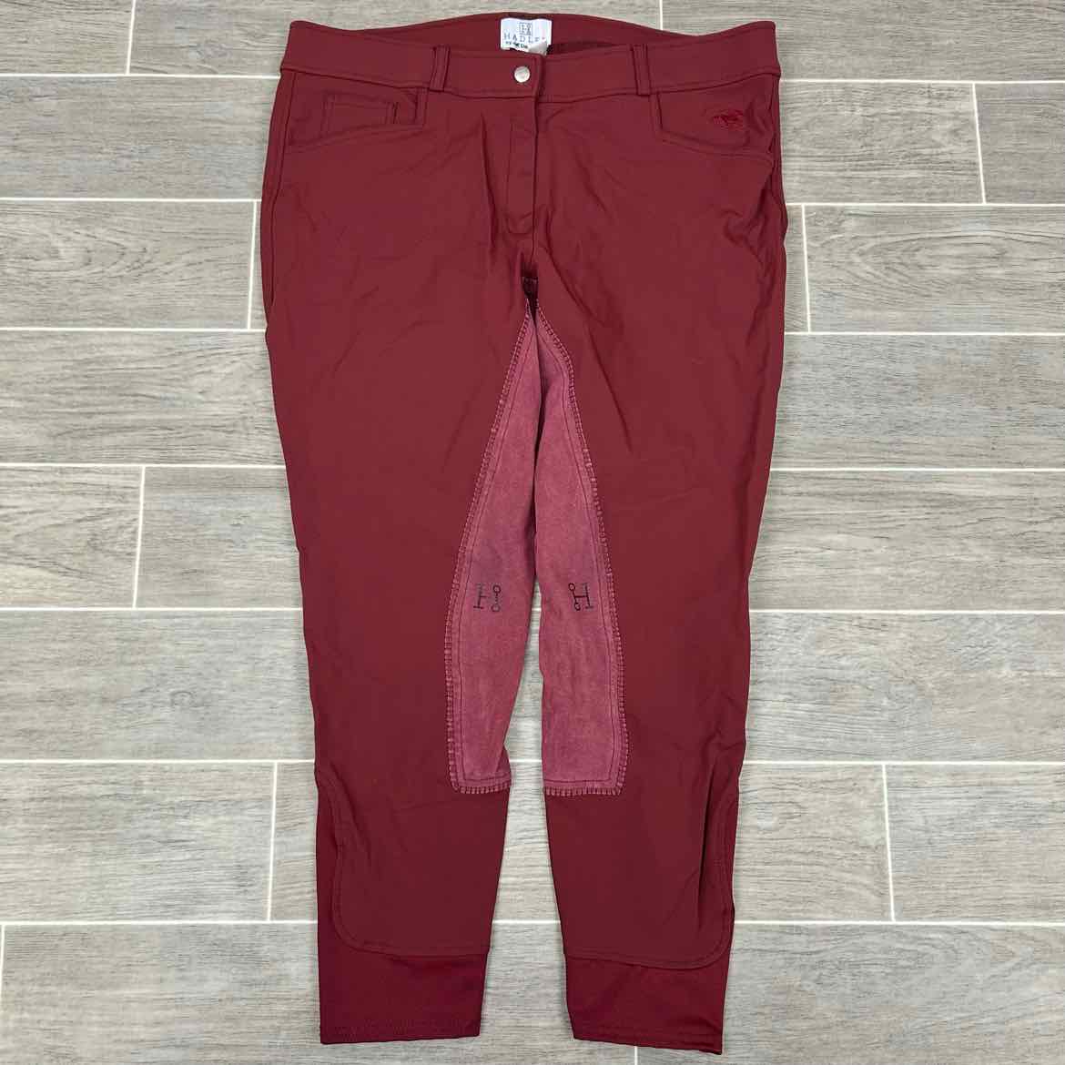SmartPak Hadley High-Rise Full Seat Breeches in Merlot, Size 36 R