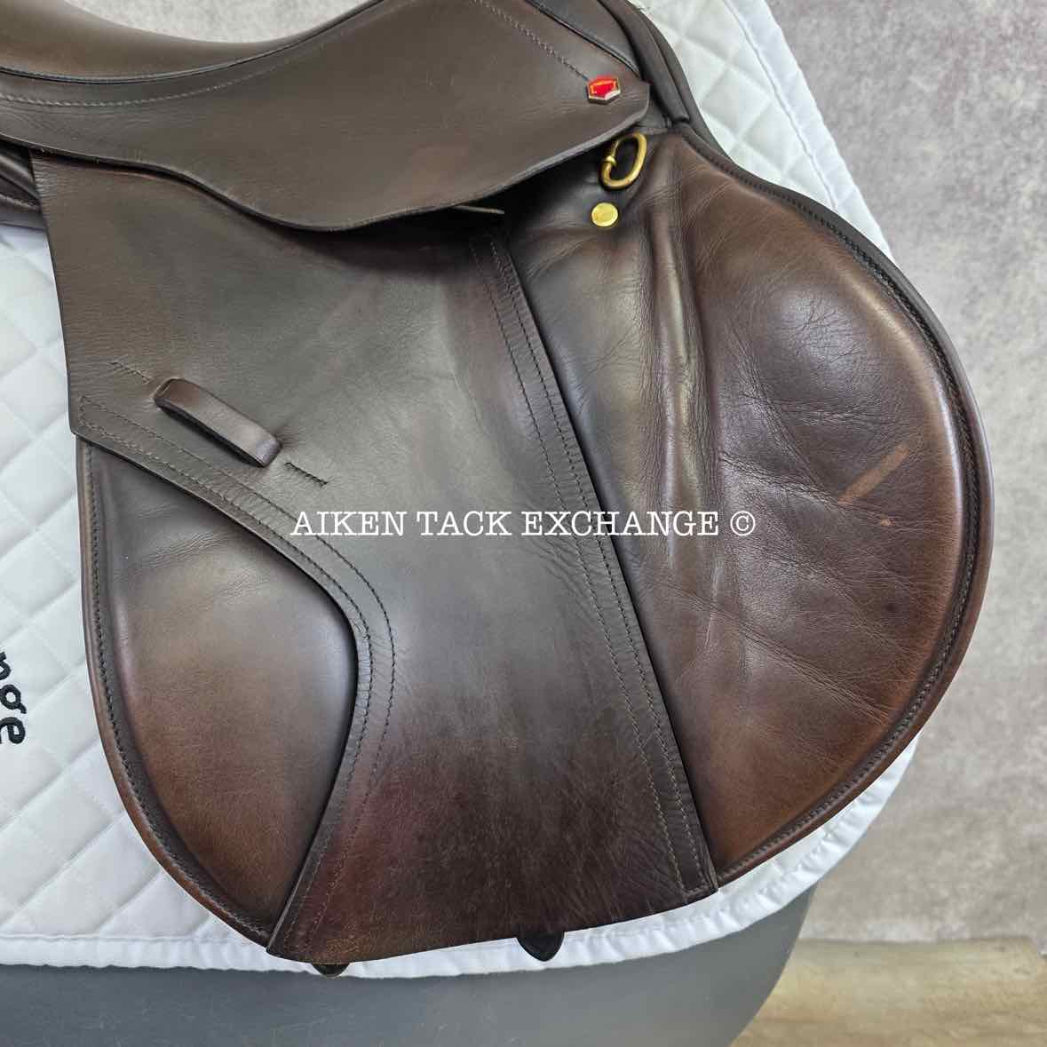 Albion Legend K2 Jump Saddle, 17.5" Seat, Wide Tree, Wool Flocked Panels
