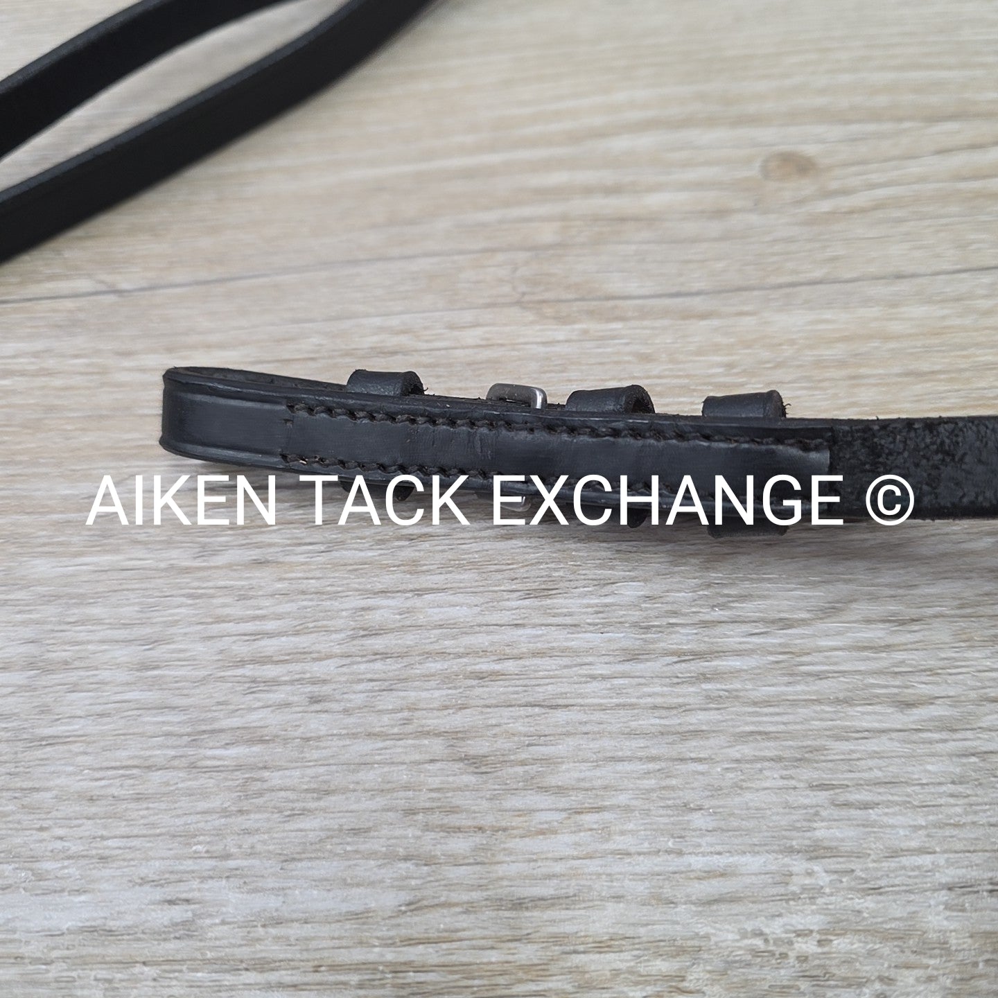 Flat Curb Rein, Black, 50"