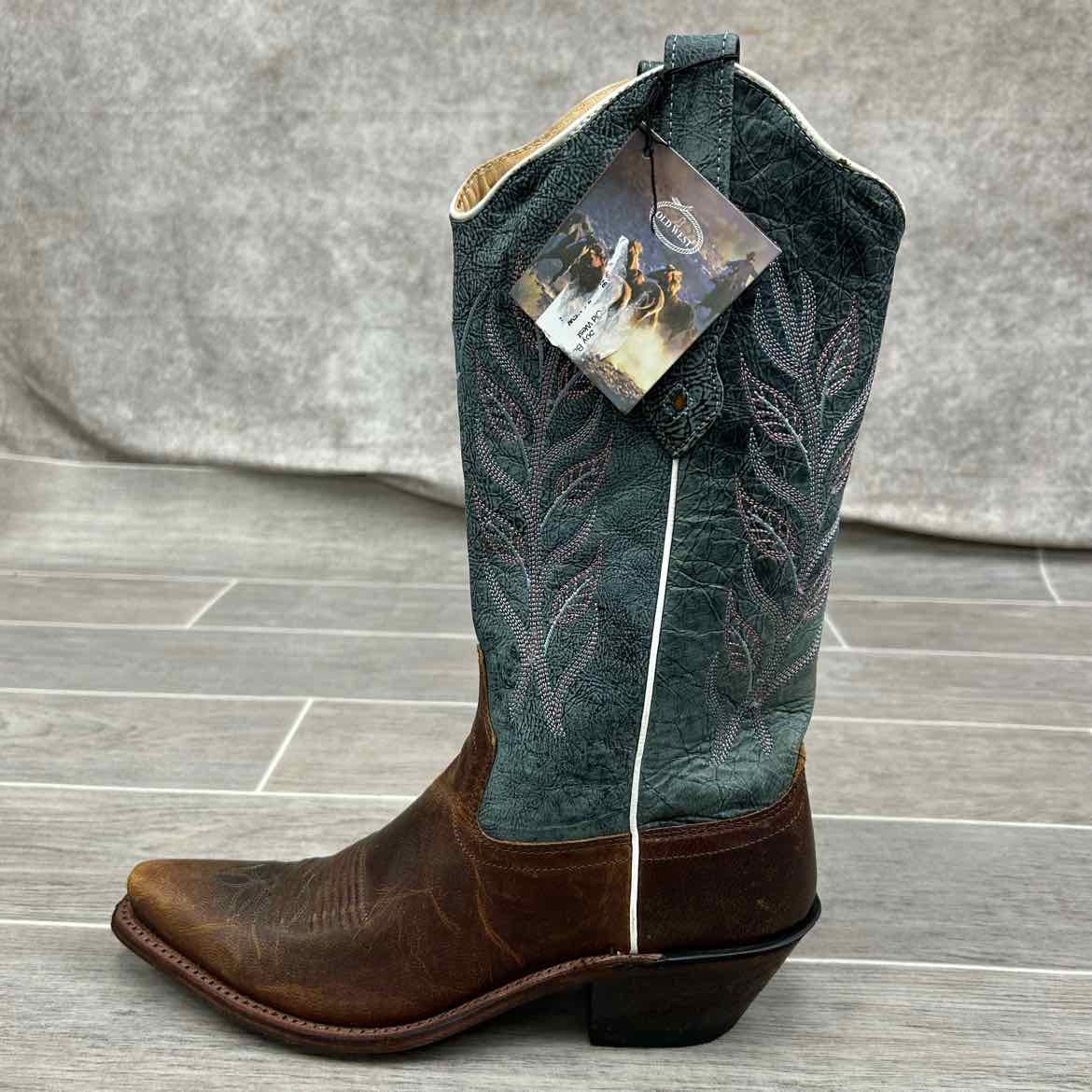 Old West Western Boots, Size 7.5