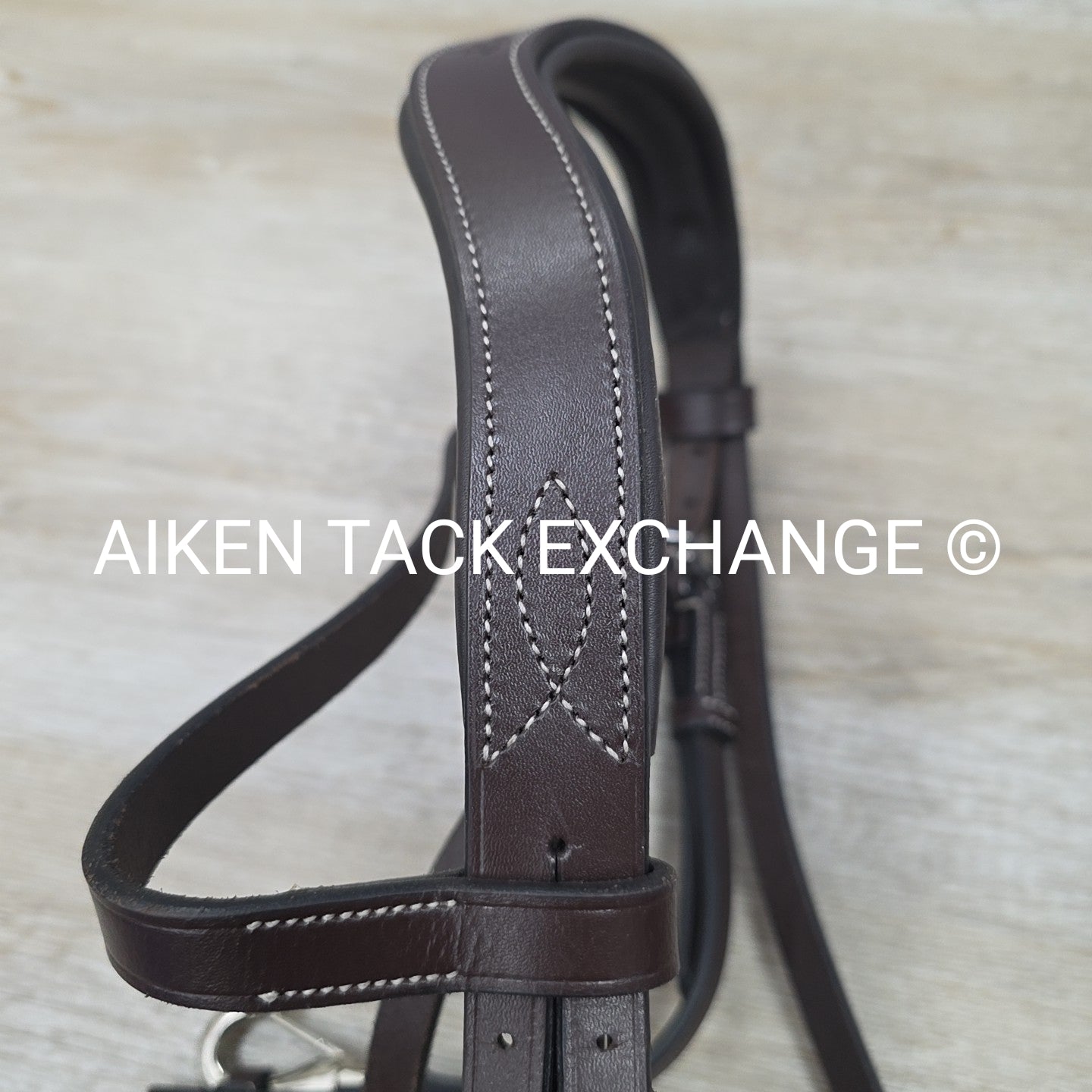 KL Select Black Oak Maple Training Bridle, No Reins & No Flash, Brown, Size Cob