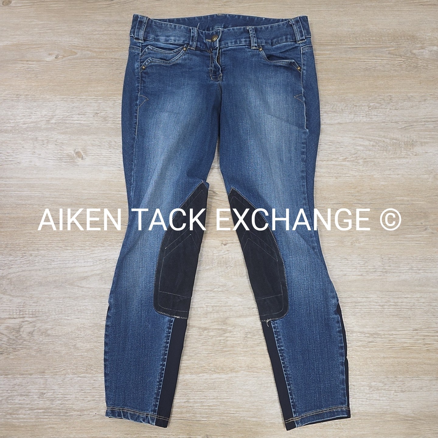Ariat Denim Knee Patch Breeches, Size 26 R