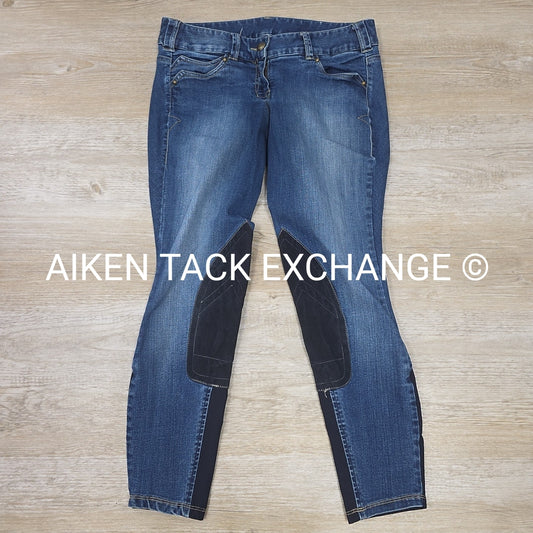 Ariat Denim Knee Patch Breeches, Size 26 R