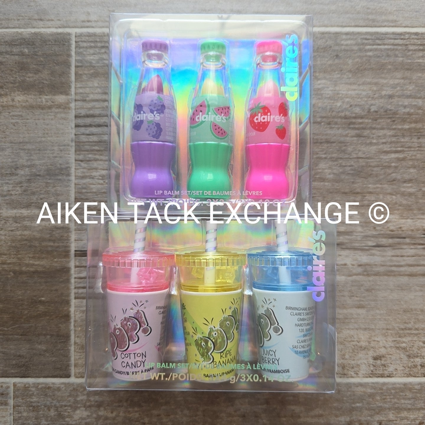 Claire's Lip Balm Sets (2) - 3 Count Per Each Set (6 Total)