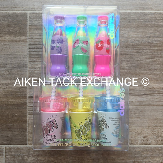 Claire's Lip Balm Sets (2) - 3 Count Per Each Set (6 Total)