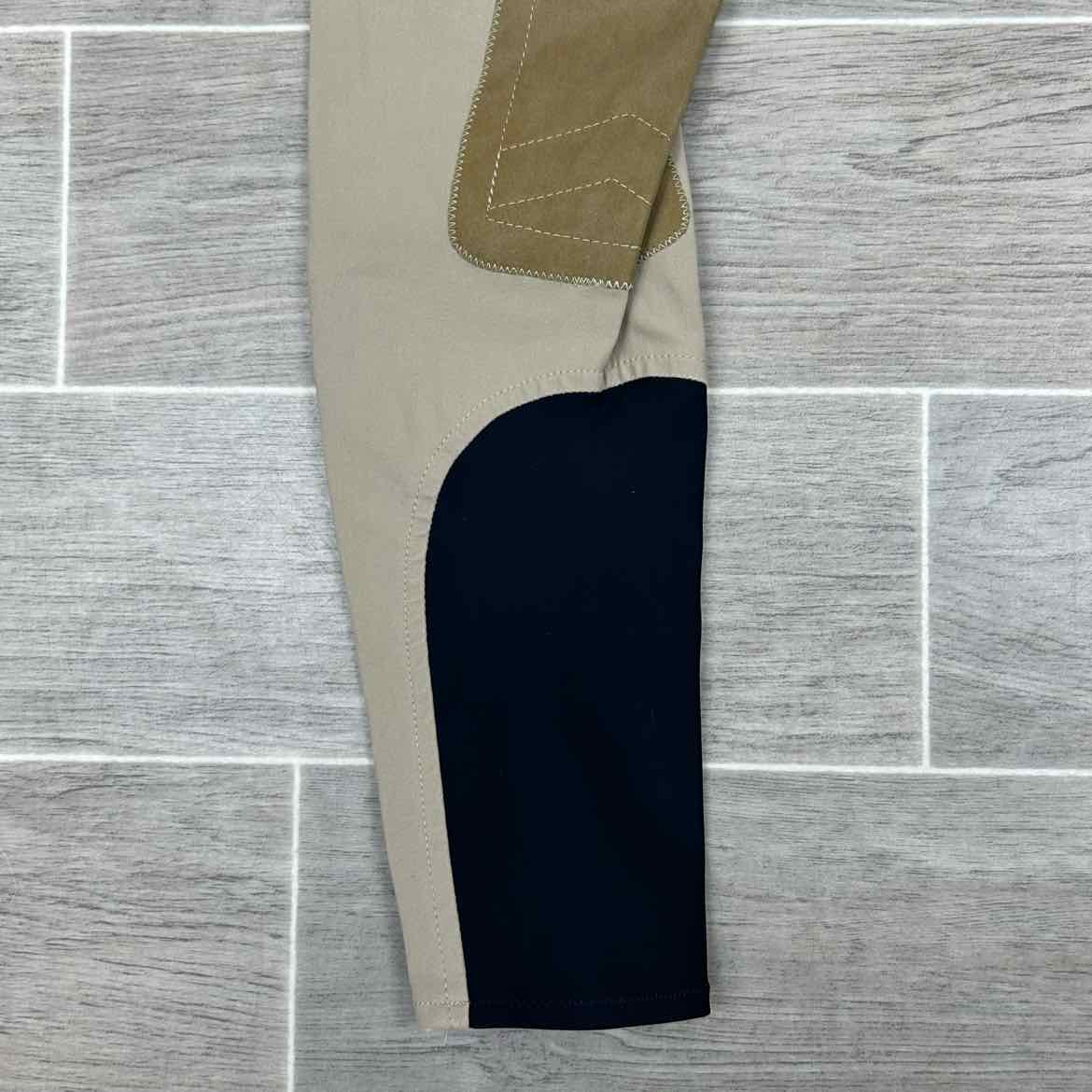 Tailored Sportsman Trophy Hunter Knee Patch Sock Bottom Breeches, Size 24
