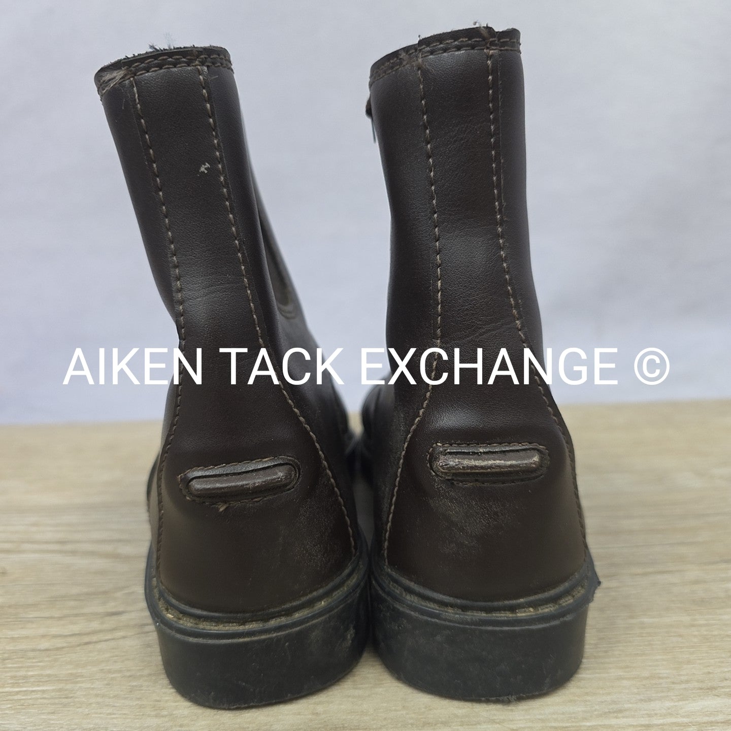 TuffRider Zip Up Paddock Boots, Brown, Size 3